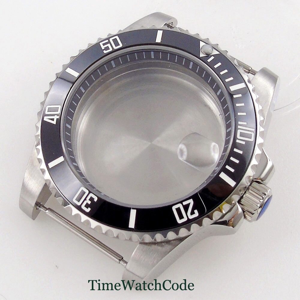 40mm Watch Case Sapphire Glass Chapter Ring Fit NH35 NH36 ETA2824 PT5000 316L