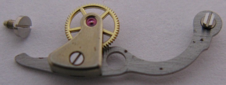 Omega 865 chronostop watch part 1723 coupling yoke mounted
