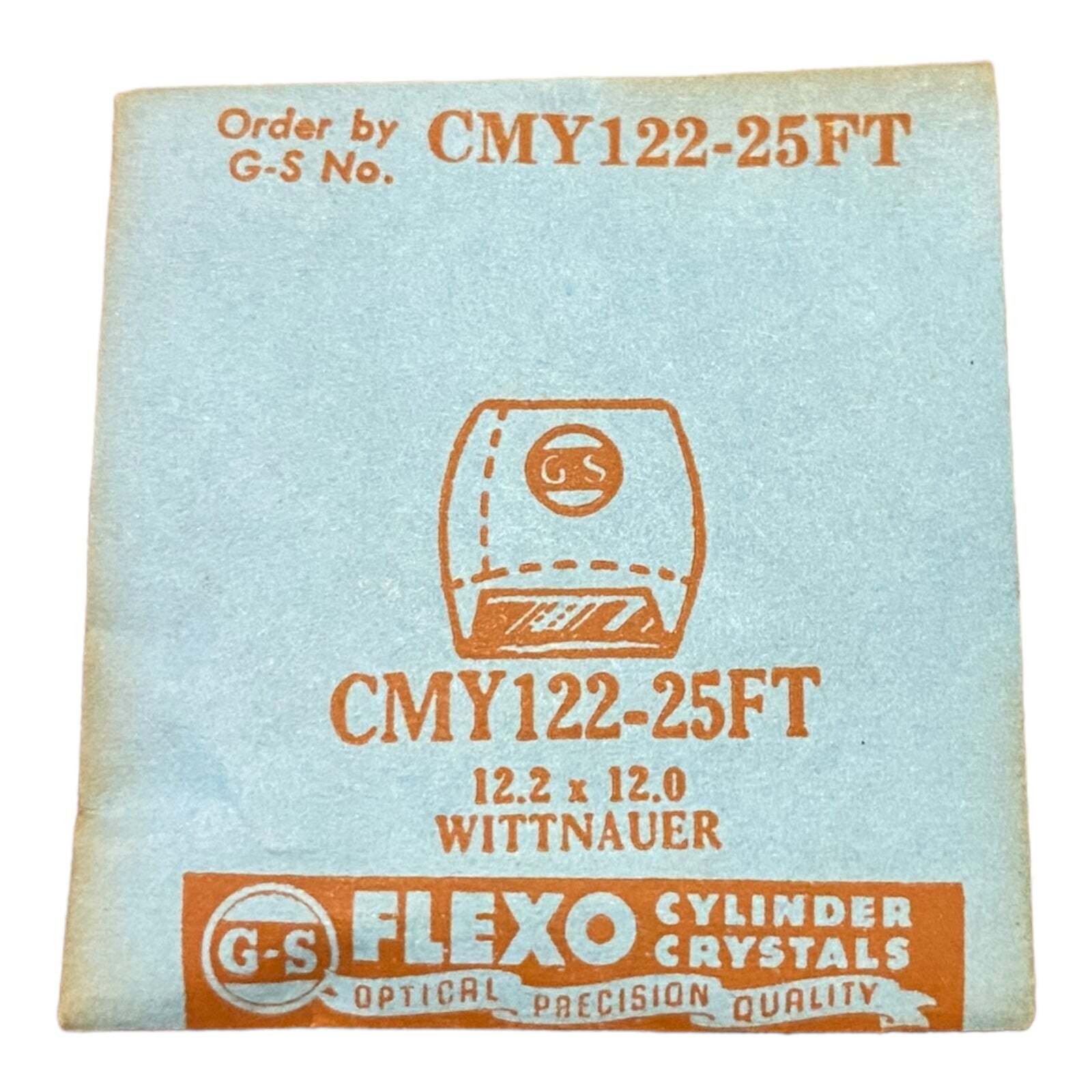 Germanow-Simon Mach (GS) CMY122-25FT Watch Crystal 12.2×12.0 NOS Part Flexo