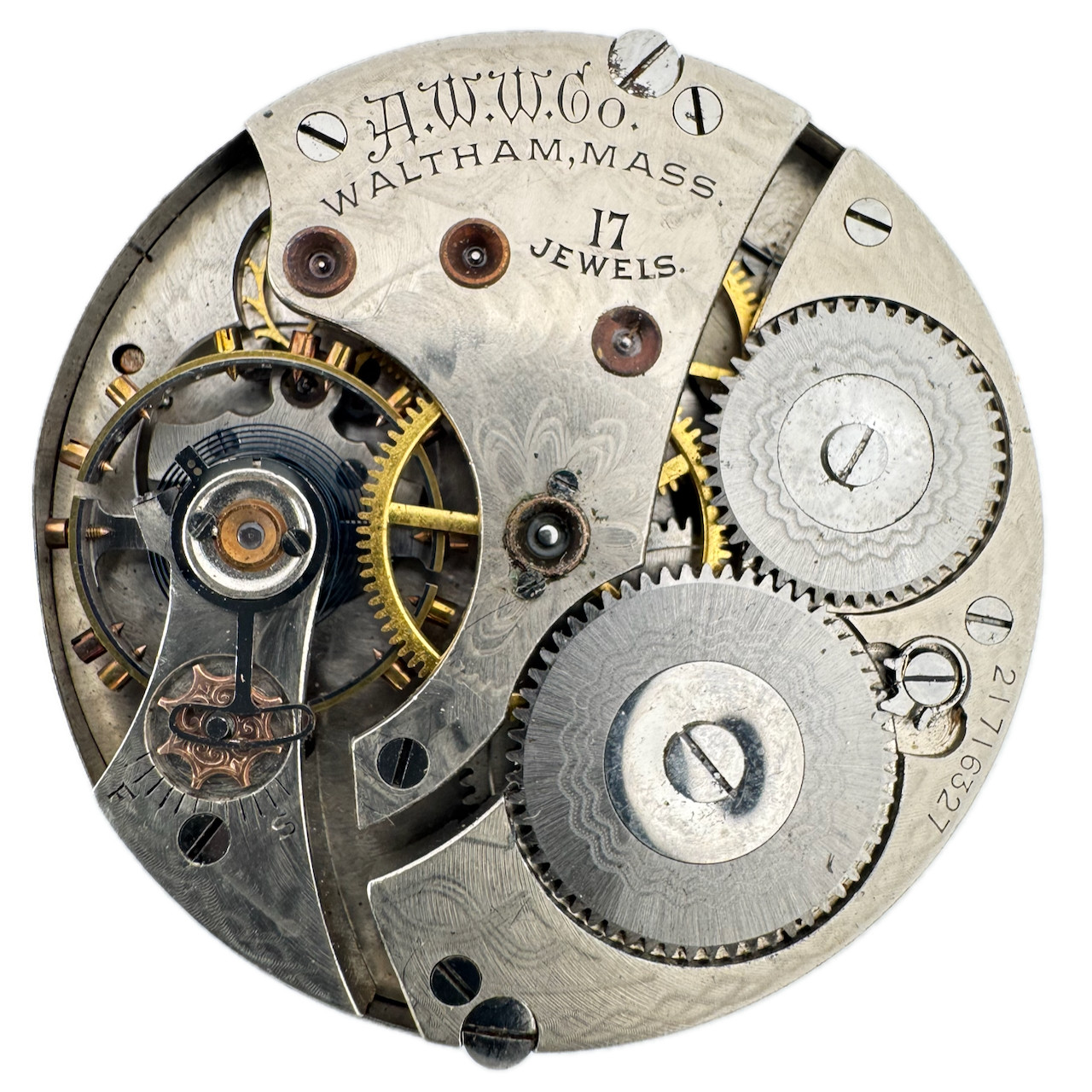Antique 16s 1917 Waltham 17j Mechanical Hunter Pocket Watch Movement 625 USA