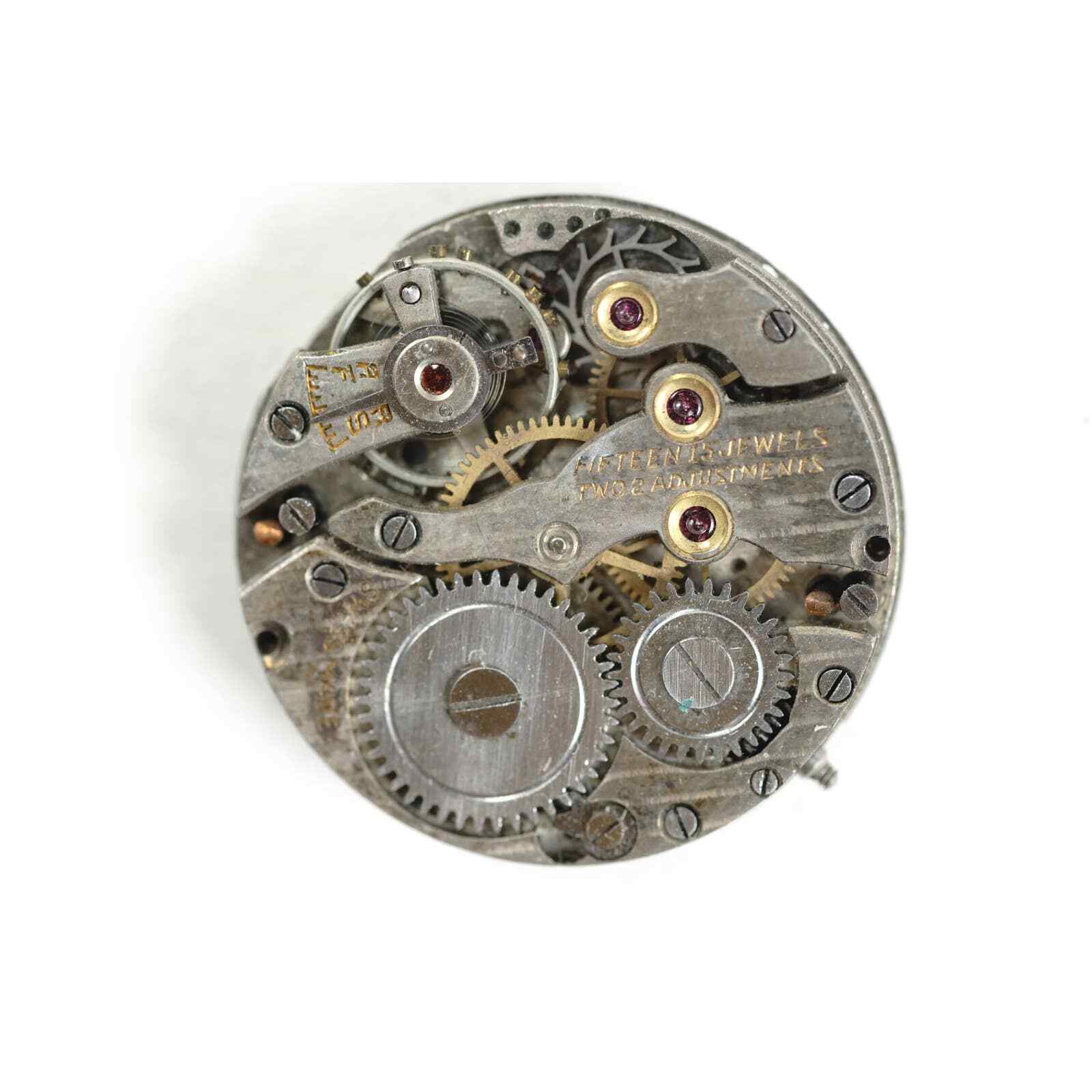 Swiss 15 Jewels Watch Movement, Porcelain GIFT Watch For Parts