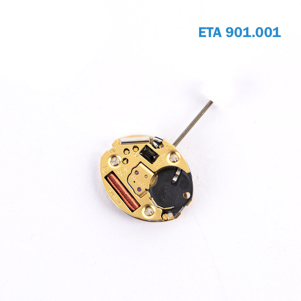 ETA 901.001 Swiss Made Movement, 2 Hands, 3 Jewels With Hour Wheel