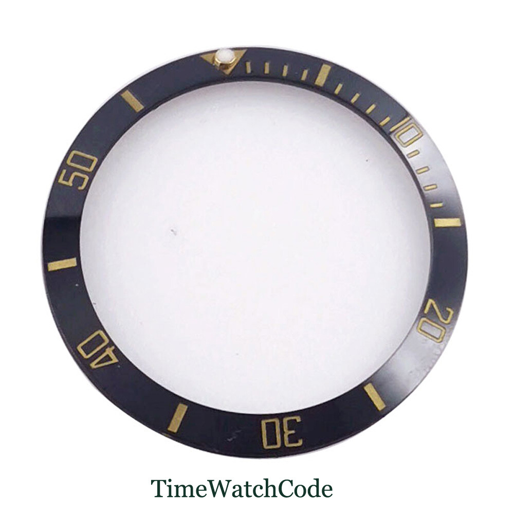 Ceramic Sloping Watch Bezel Insert Fit For 38mm SUB Automatic Mens Watch Case