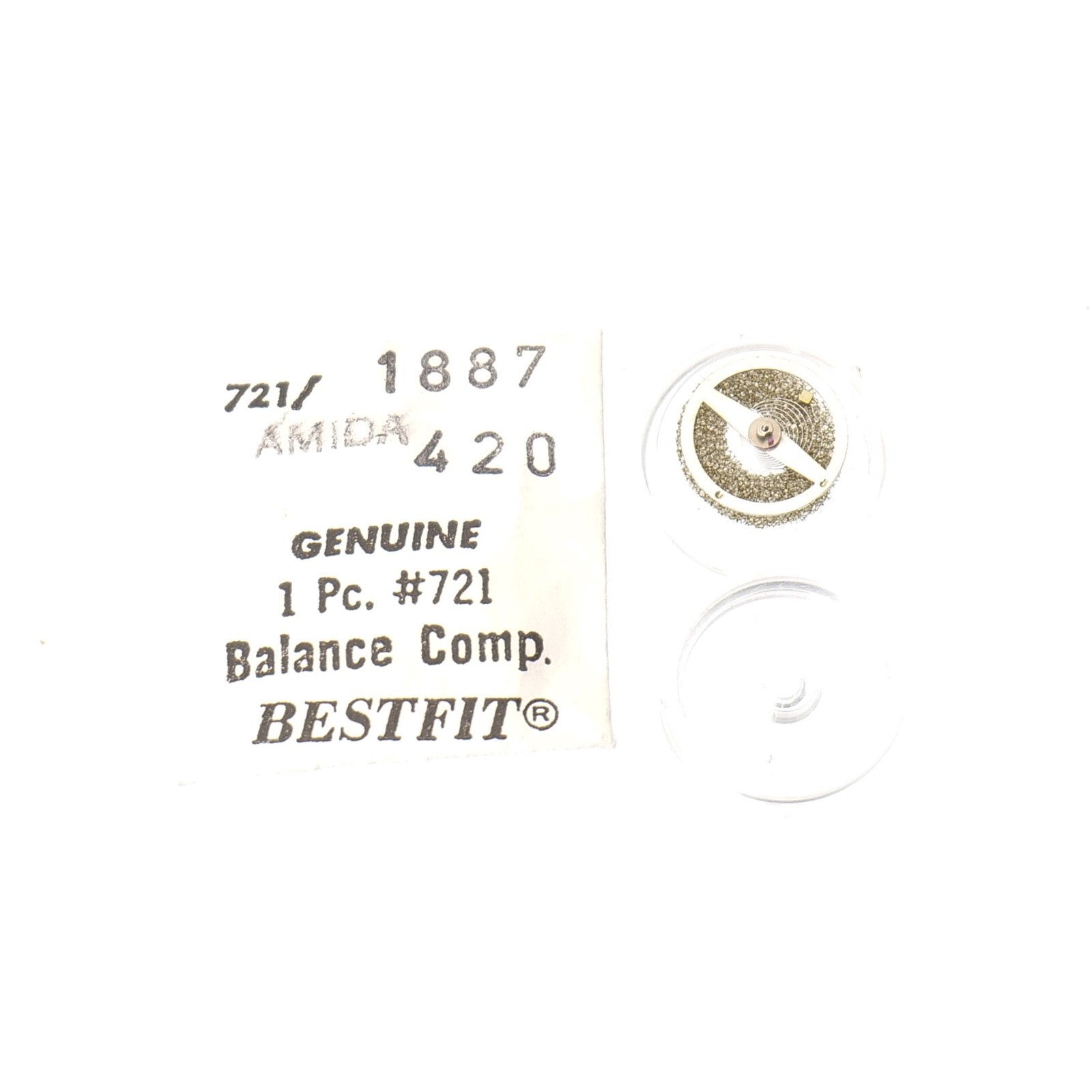 AMIDA 420, 425, 428 Balance Complete Watch Part Bestfit 721/1887 New Stock