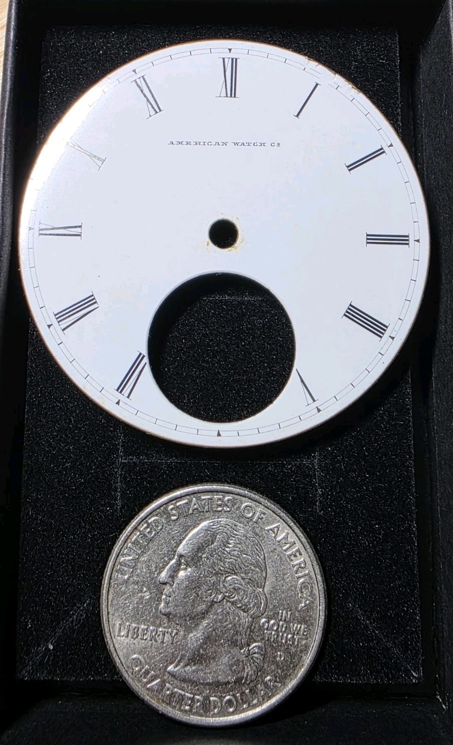 Vtg American Watch Co Pocket Watch Dial 45.71mm (P5)