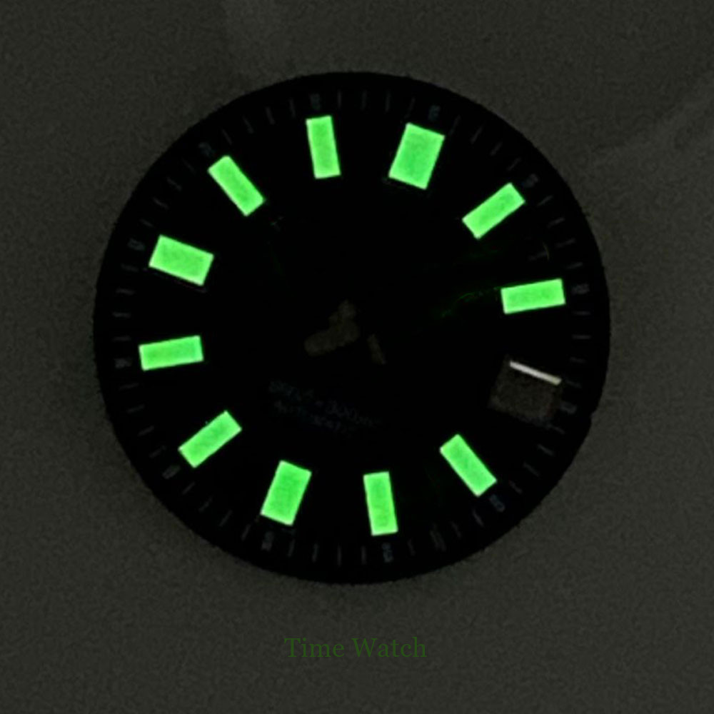 29mm Super Lume Watch Dial For NH35/NH35A Movement Date Window Sunburst/Matte