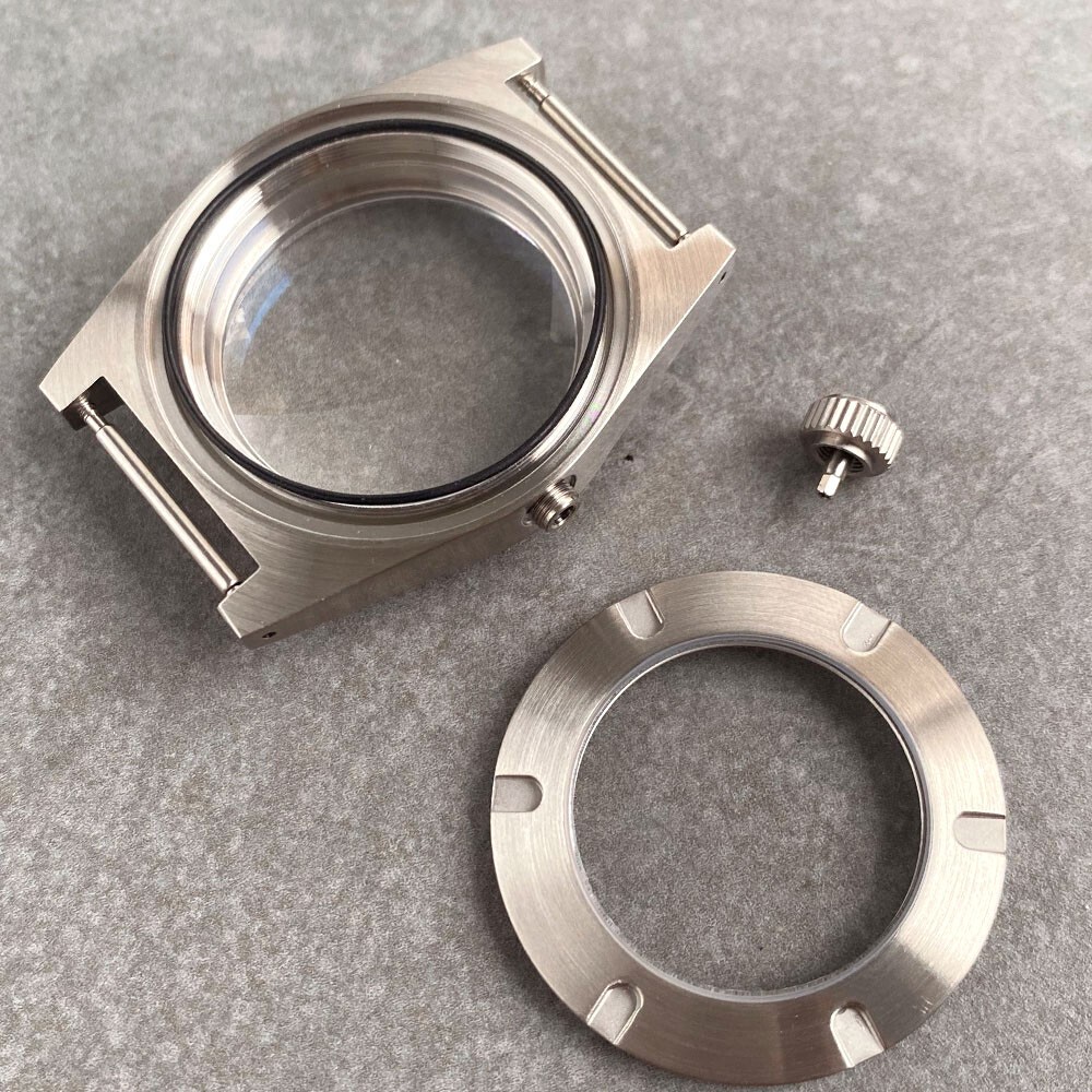 38mm Diver Watch Case AR Sapphire 200M Waterproof Fit NH35 NH36 NH34 Glass Back