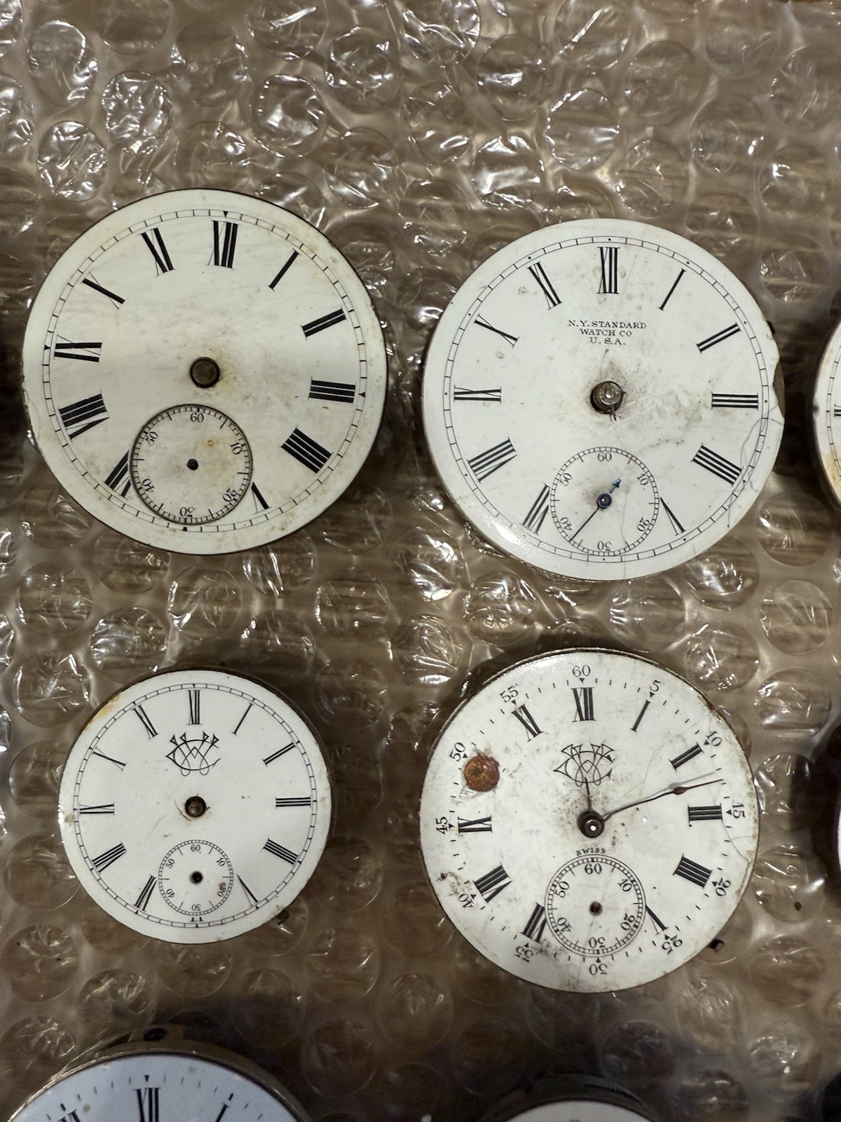 Vintage Lot Of 30 Pocket watch Movements Illinois NY Standard New Era Gallet