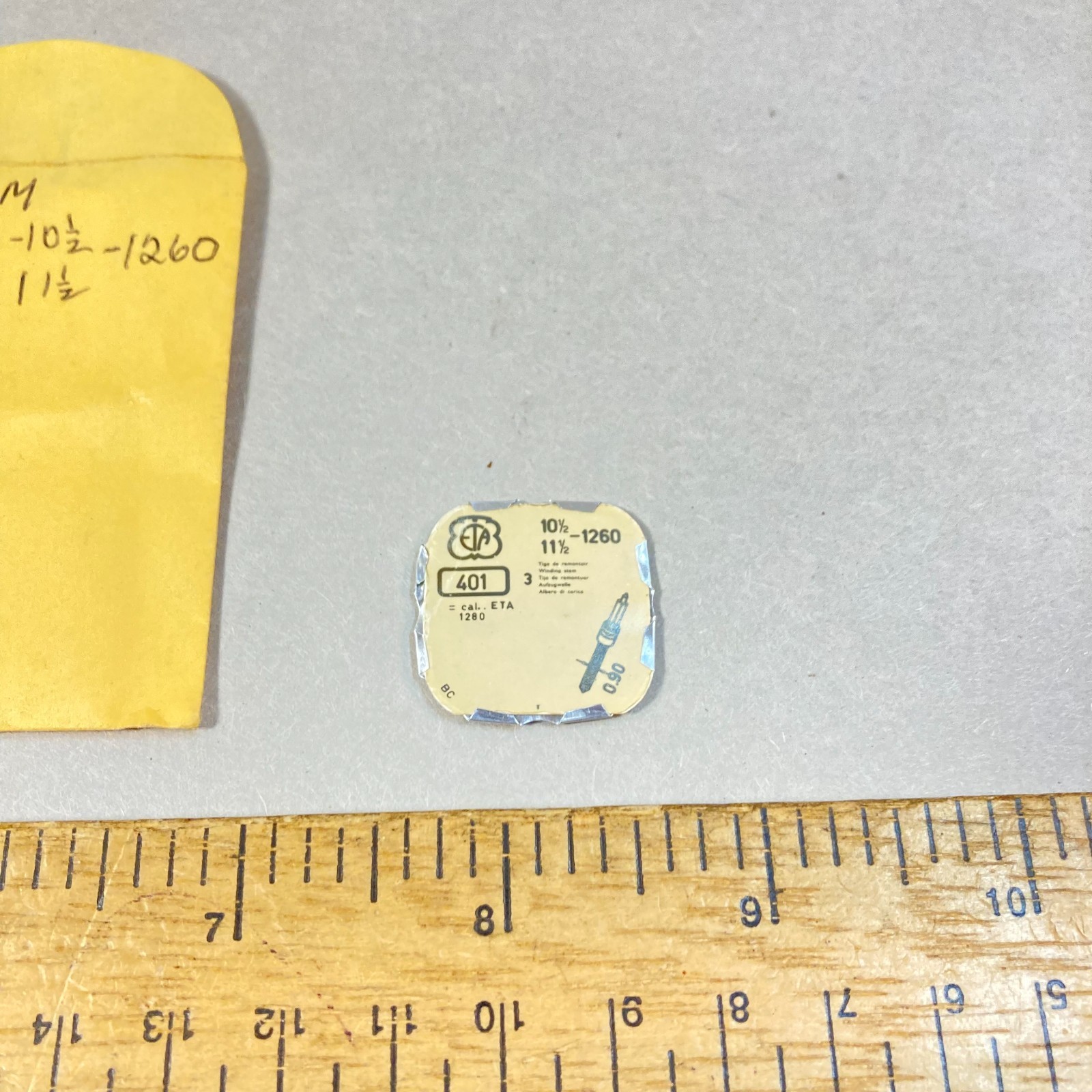 Vintage ETA 401 Winding Stem 10-1/2 11-1/2 1260 Replacement Parts