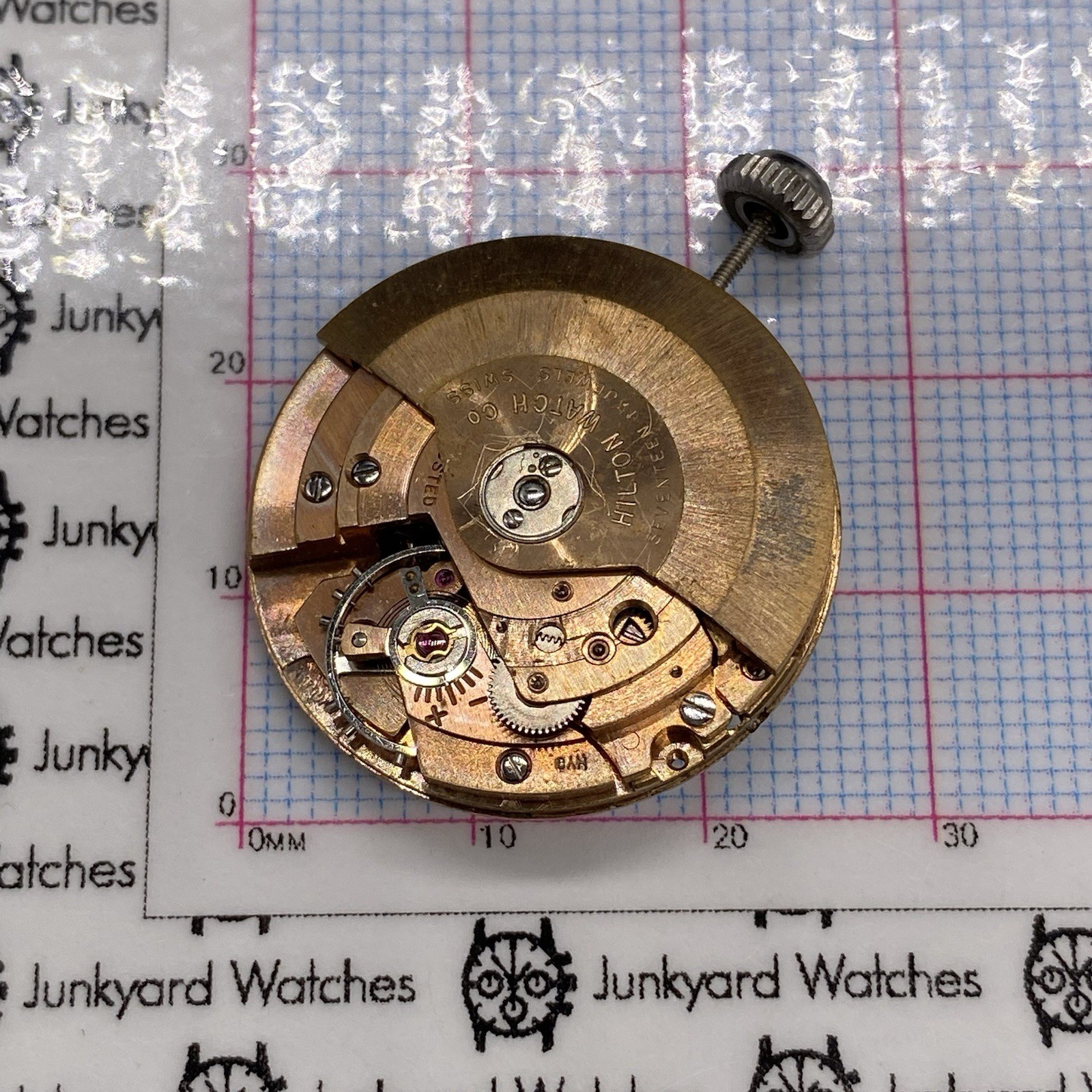 Hilton 17 Jewels Watch Movement Repair Parts Spares Swiss AS 1700/01 Automatic