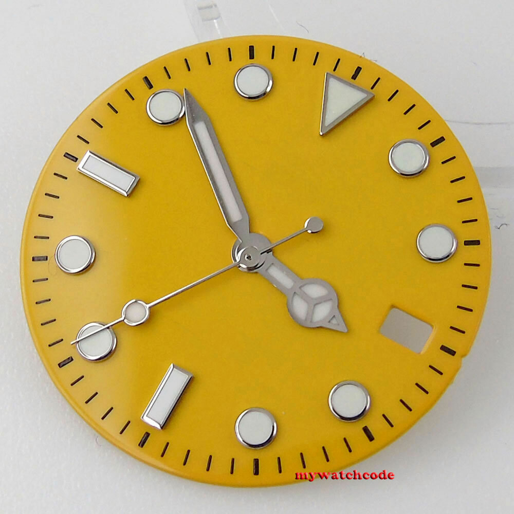 29mm Luminous orange yellow blue Watch Dial fit Japan NH35A NH36A 7S26 movement
