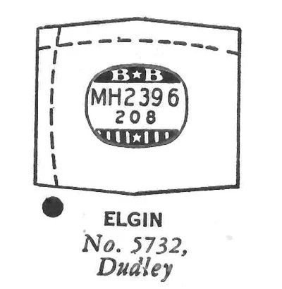 ELGIN : DUDLEY & 5732 – Hexagon 23.9mm x 20.8mm
