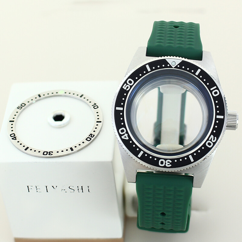 40mm Men Watch Case Modify Seiko 62mas Mod Rubber Strap For Seiko Nh35 NH34 NH36