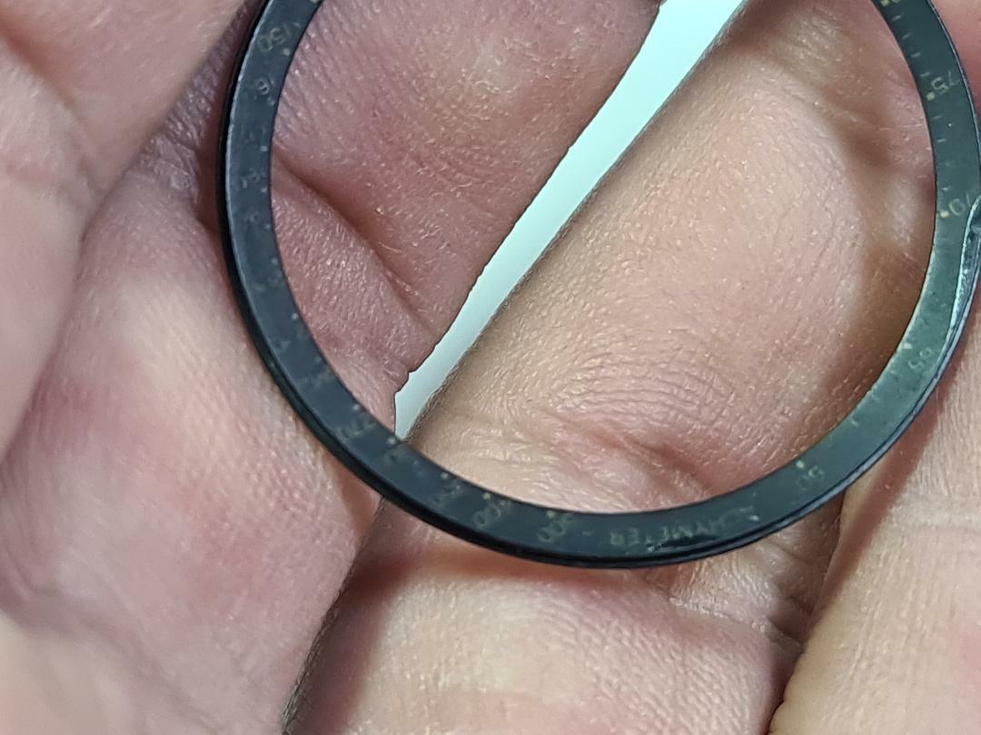 GENUINE USED DIAL RING CHAPTER RING SEIKO BLACK GOLD PANDA 6138-8020 6138-8021