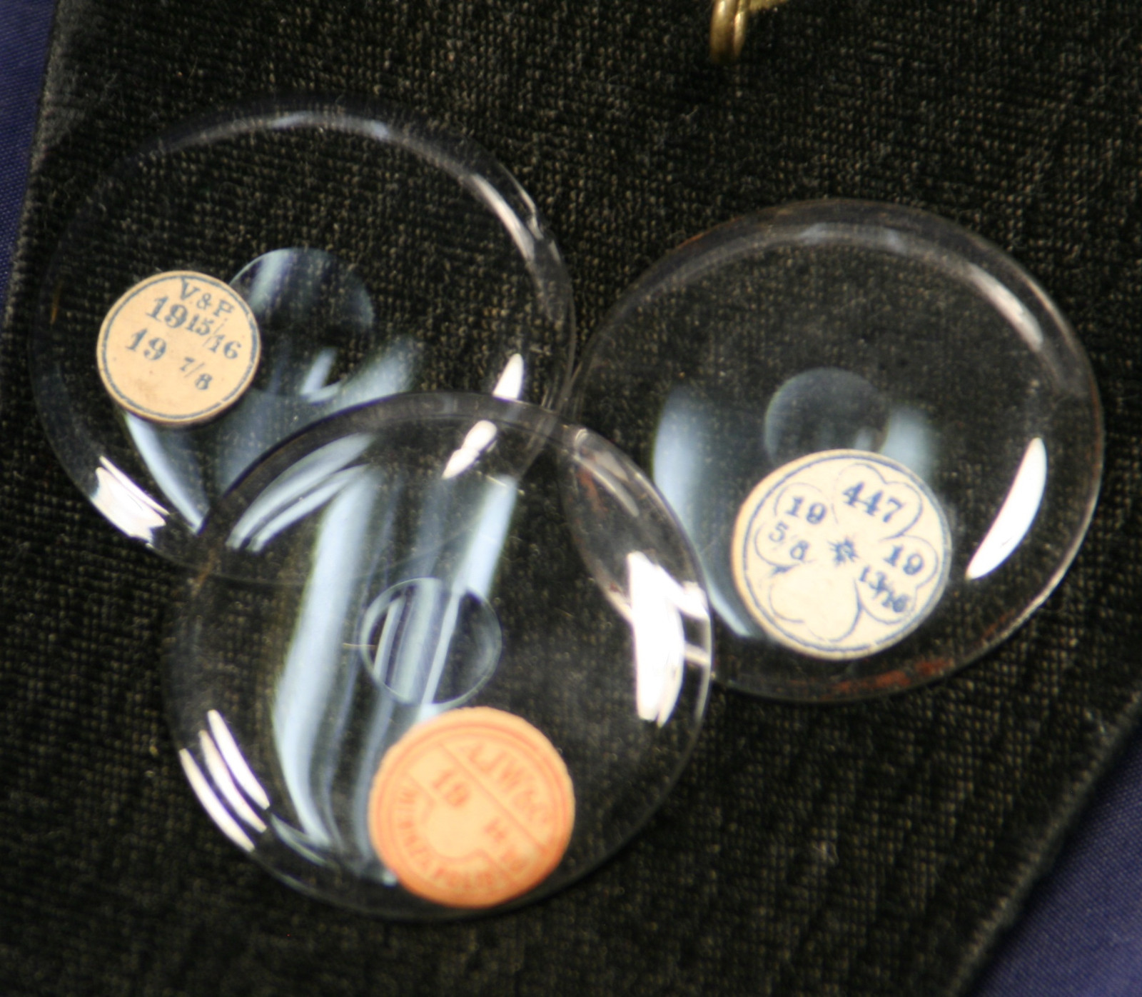 BULLSEYE 19 Ligne NOS Glass Pocket Watch Crystals Open Face NEW OLD STOCK
