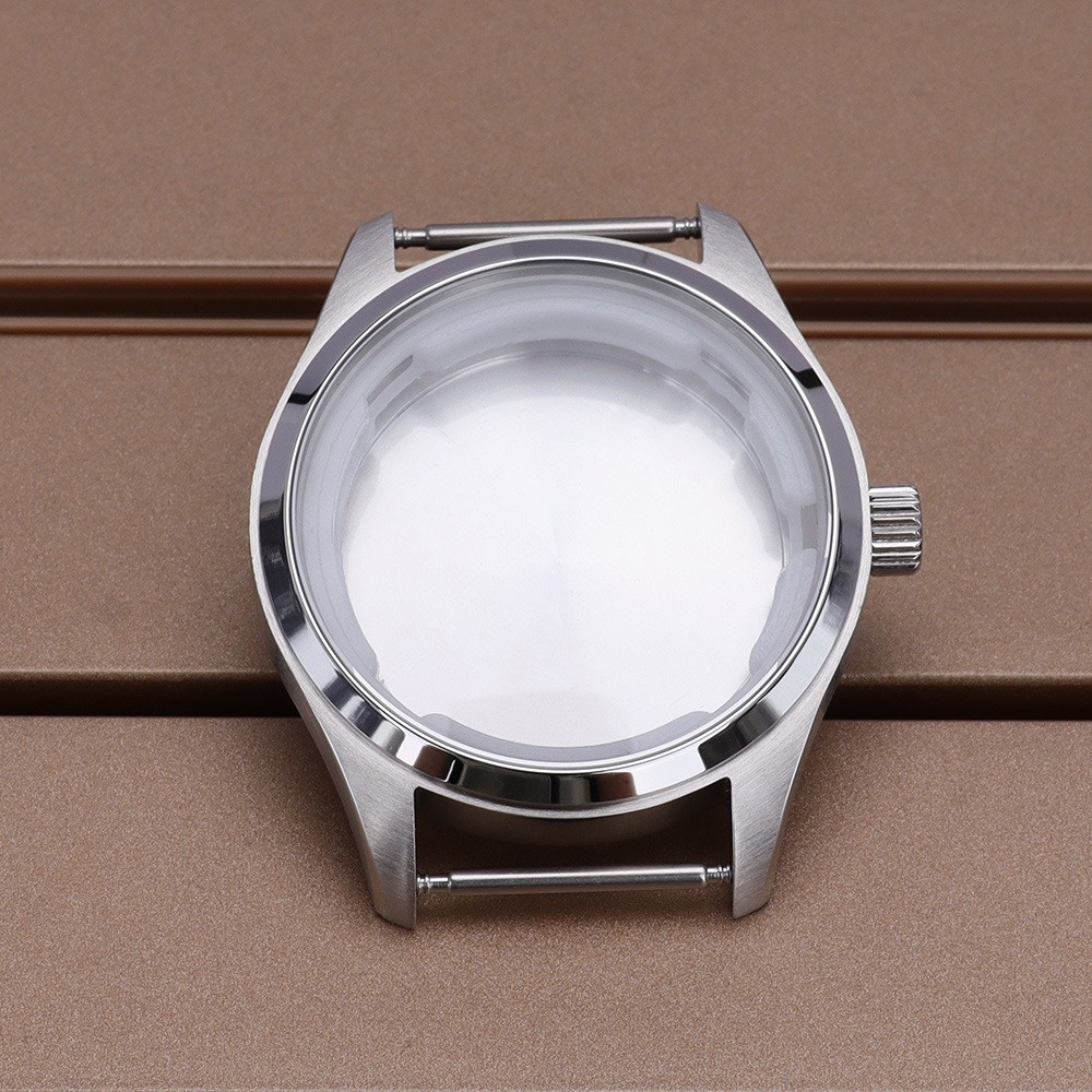 PVD Black 40mm Watch Case 34mm Dial Modify pilot Mods For Seiko NH34 35 Eta2824