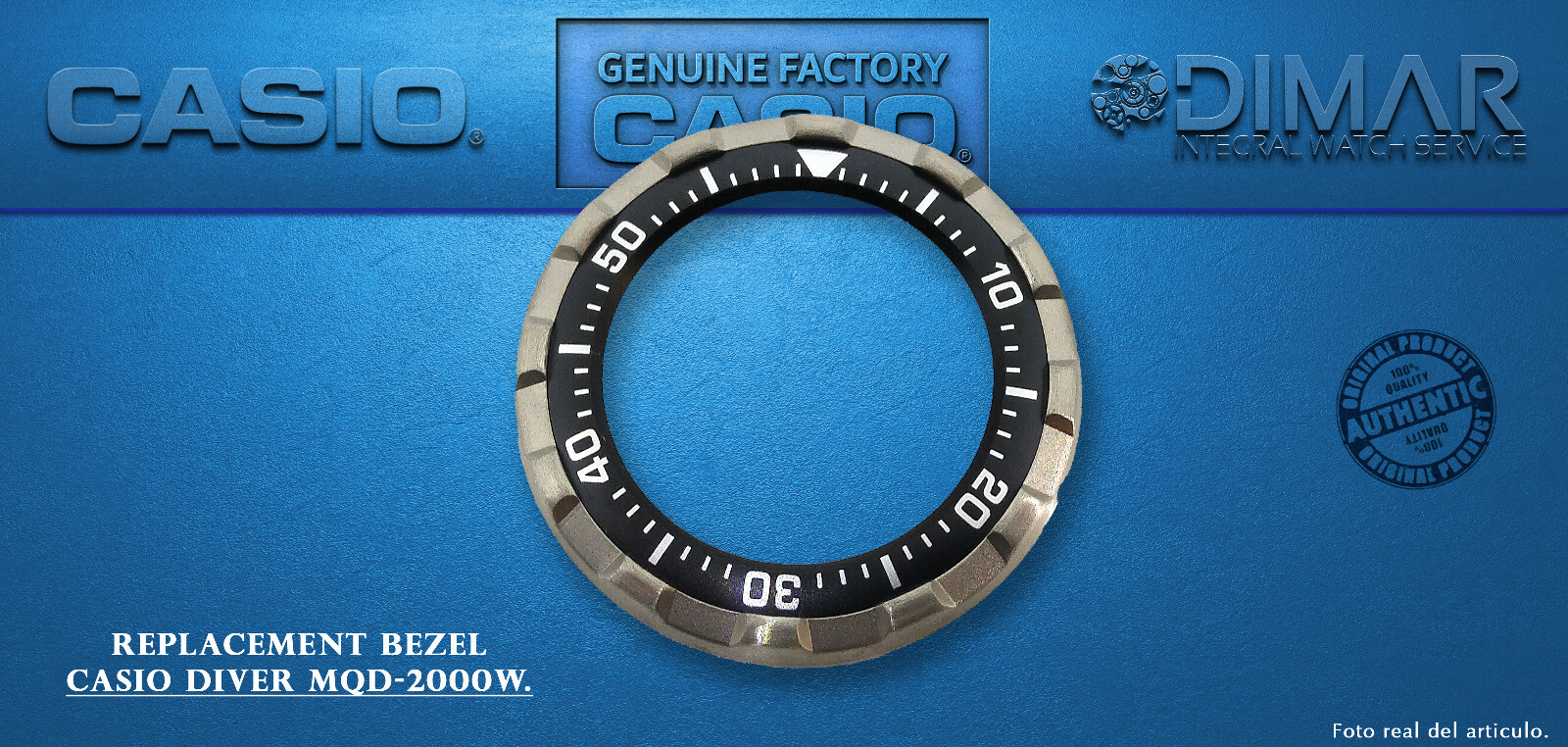 Replacement Vintage Original Bisel. Casio Diver MQD-2000.