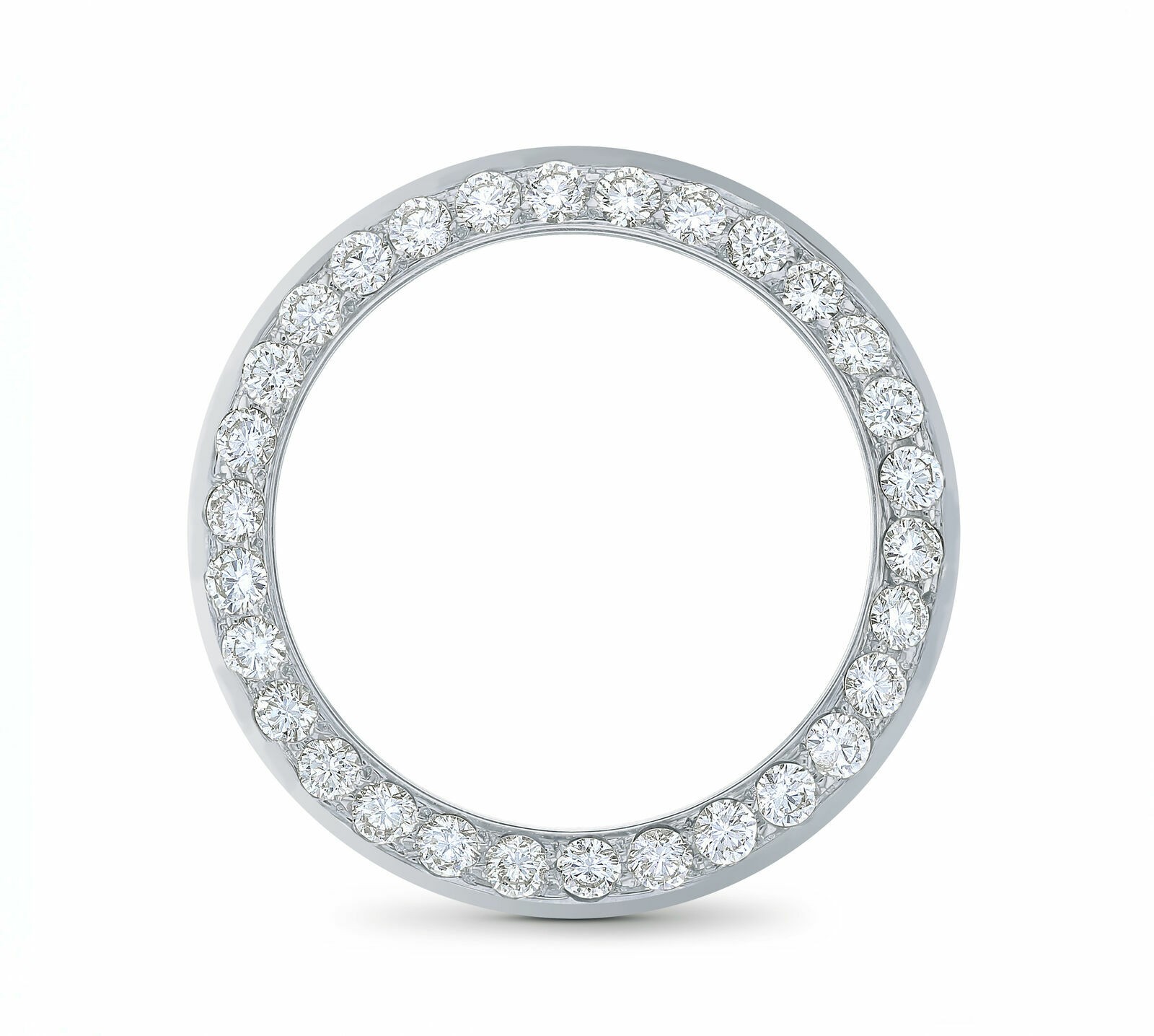 LADIES 1.65CT BEAD SET NATURAL DIAMOND BEZEL 14KW FOR ROLEX DATEJUST, PRES 26MM