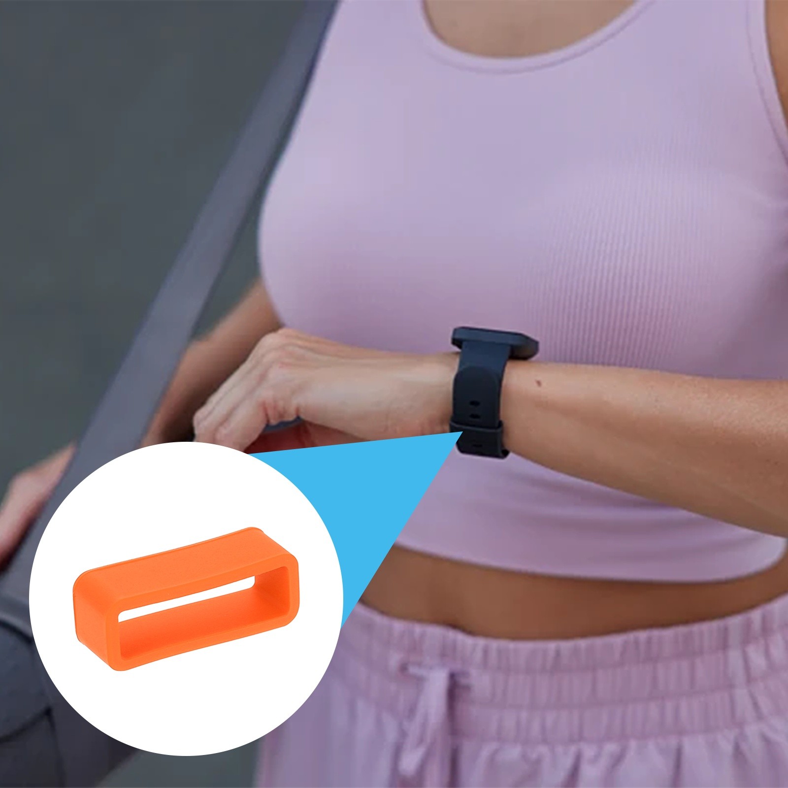 6pcs 20mm Silicone Watch Bands for Band, Orange