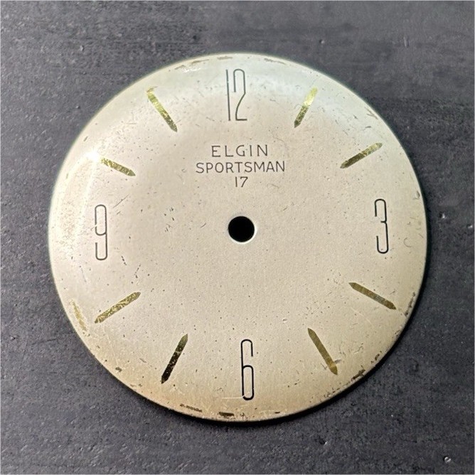 Elgin Sportsman Dial Face 17 Jewels Silver Arabic & Non-Numeric Hour Marks