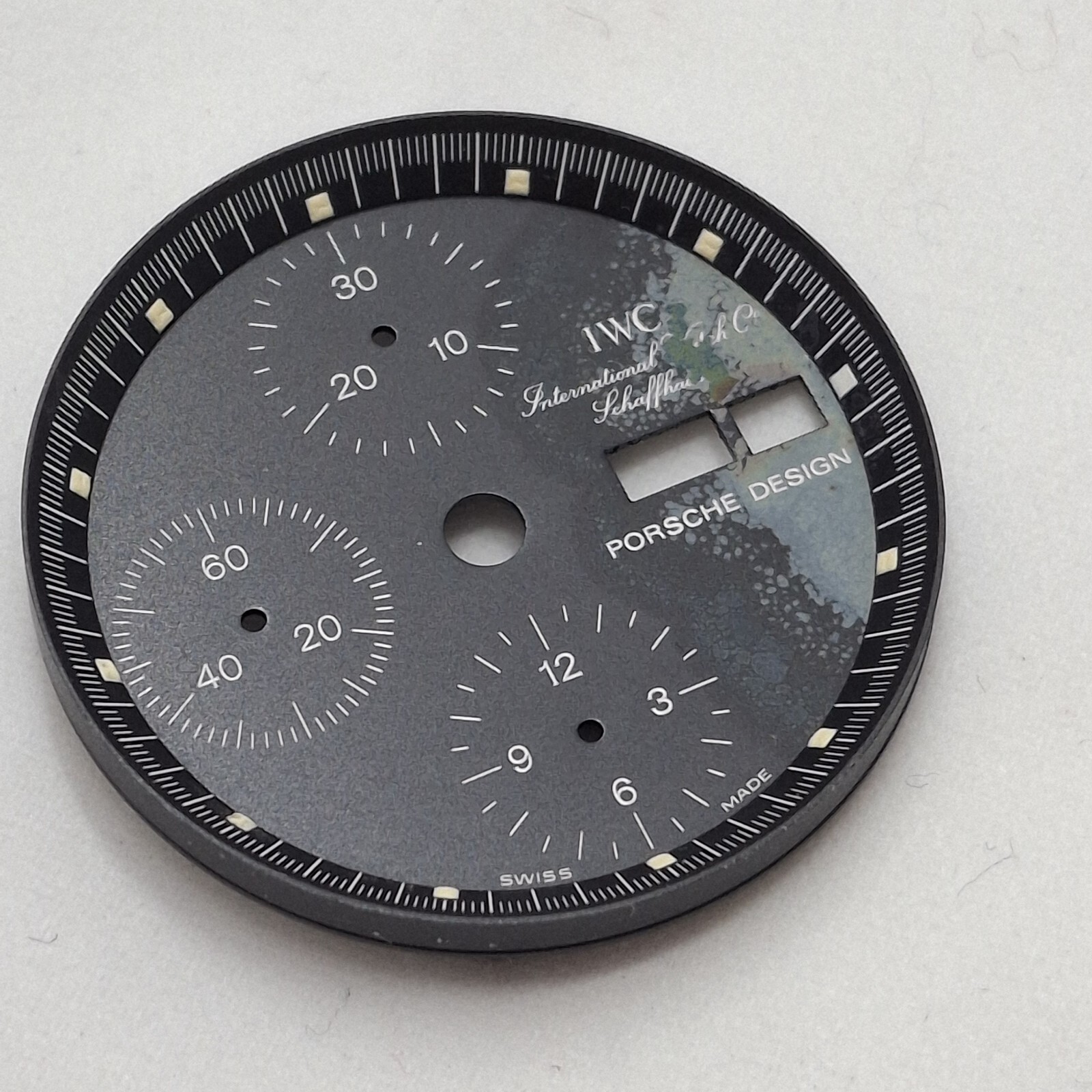 IWC Watch Chronograph Porsch Design vintage dial 29mm PARTS Part Swiss #x6