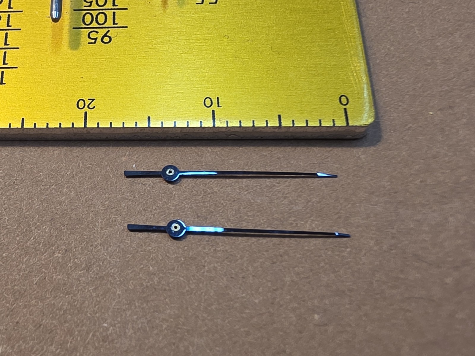 Lot Of 2 Vintage NOS Fancy Blued Center Second Hands Sweep Second Hands