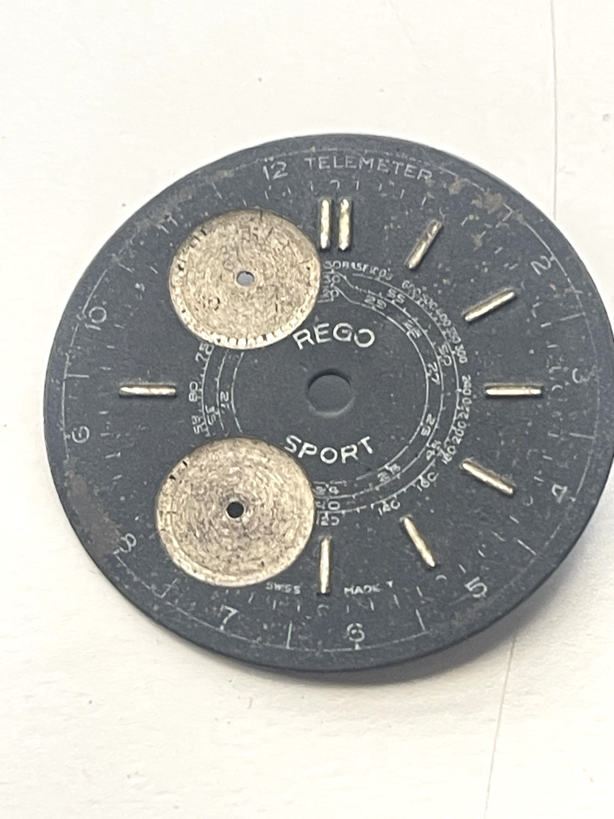 Vintage Rego Sport Chronograph Watch Dial 32mm