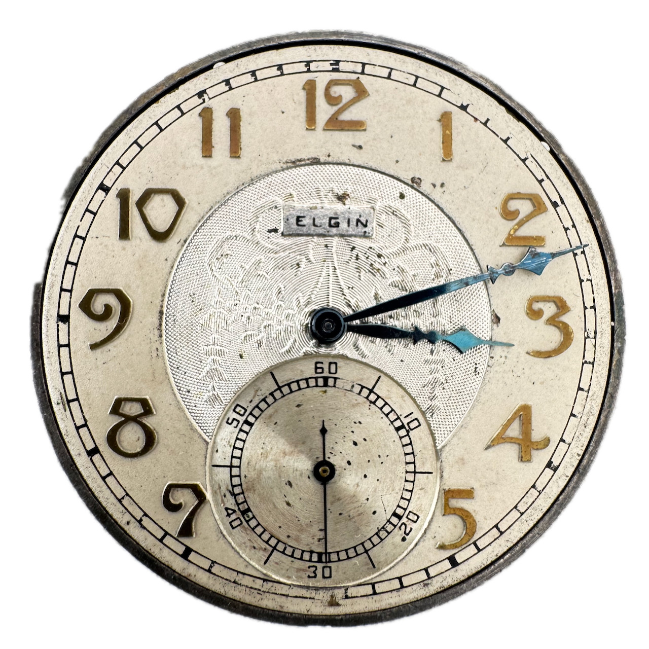 Vintage 12s 1928 Elgin 17 Jewel Mechanical Pocket Watch Movement 345 USA