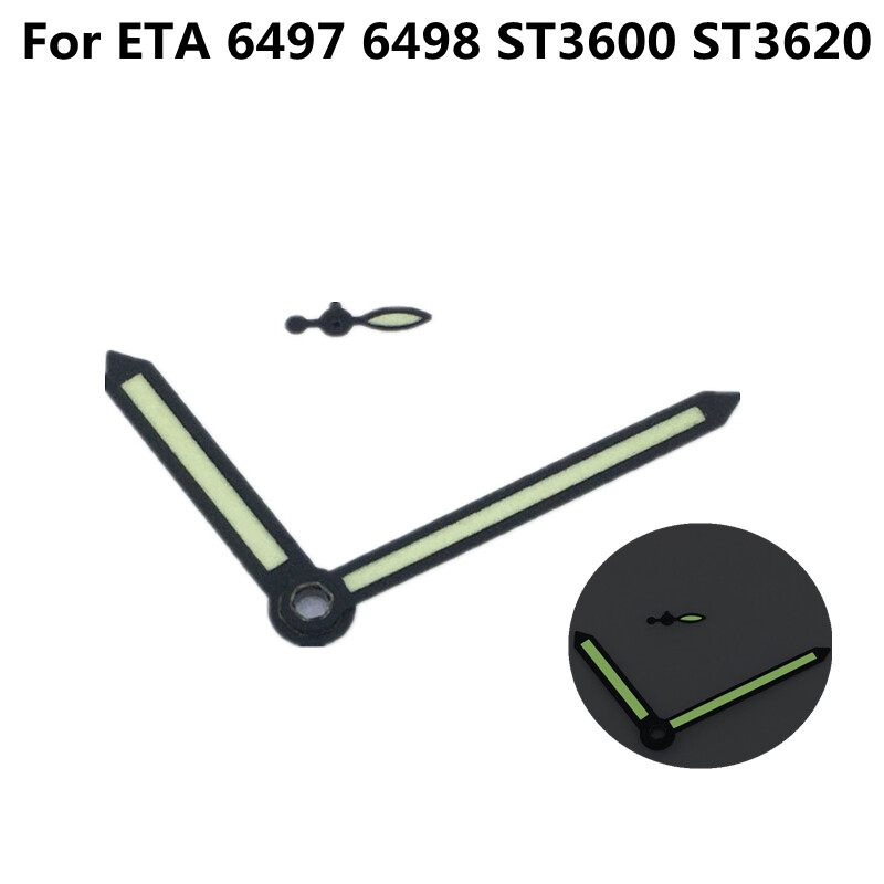 Green Luminous Watch Hands For ETA 6497 6498 Seagull ST3600 ST3620 Movement