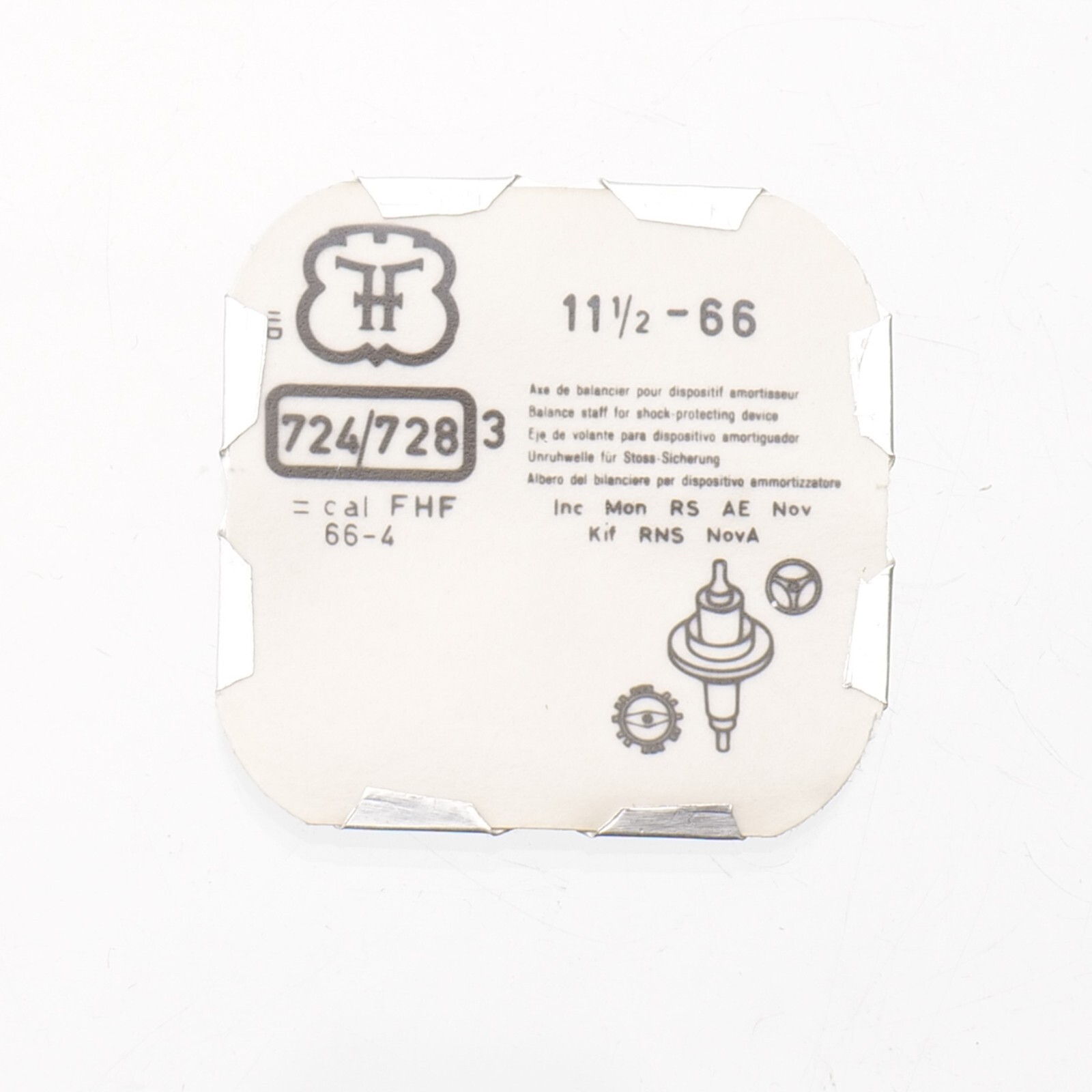 (1) Font 66, 66-4 Balance Staff Bestfit 723/1050 NOS Watchmakers Watch Part