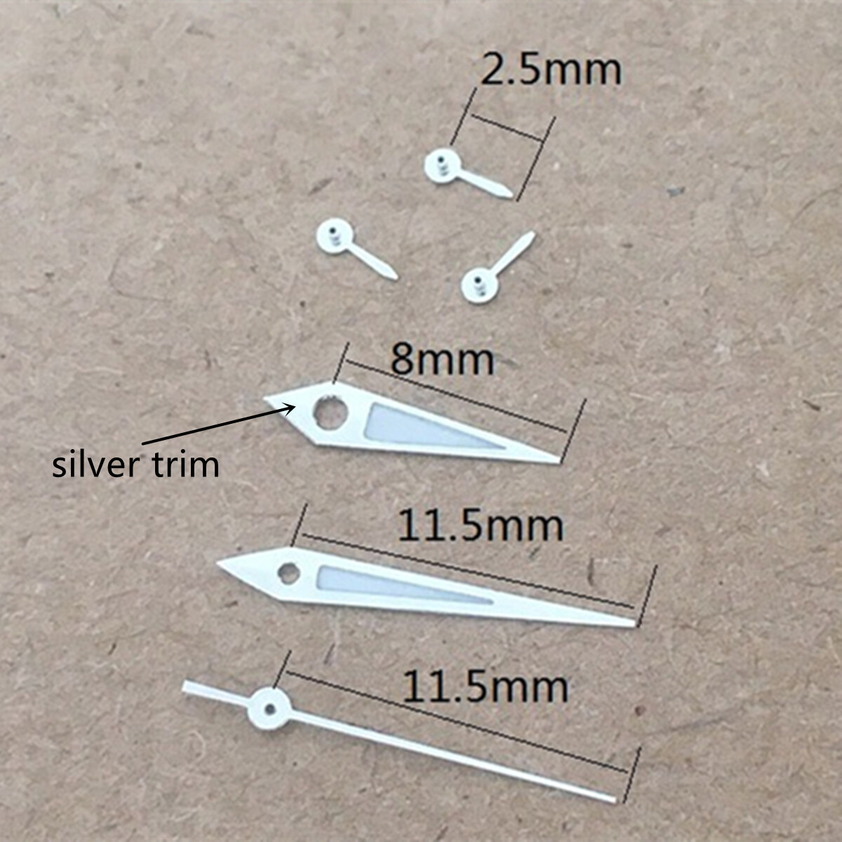 Arrow Shape Green Lume Silver Trim Watch Hands for VX3J VX9J VX7J VX3N VX9N