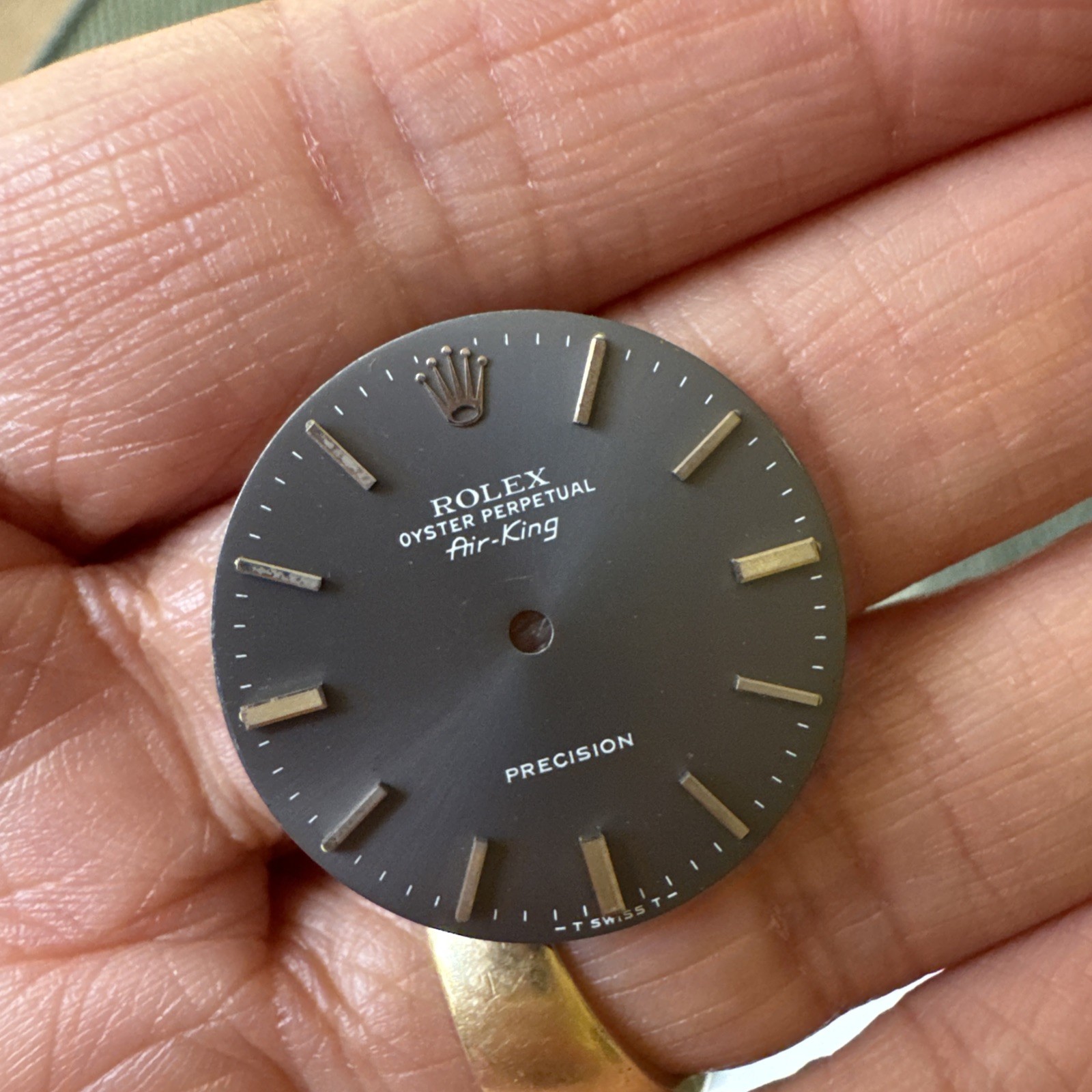 Vintage Rare Rolex Oyster Air King London Sky Grey Dial