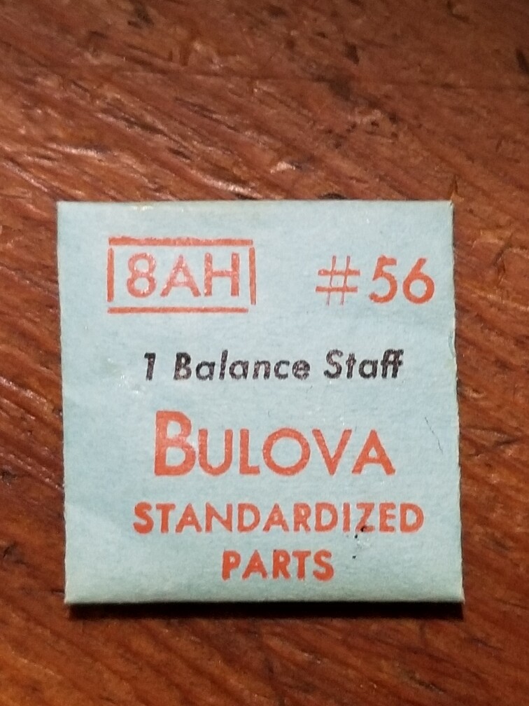 Bulova 8AH #56 Balance Staff NOS