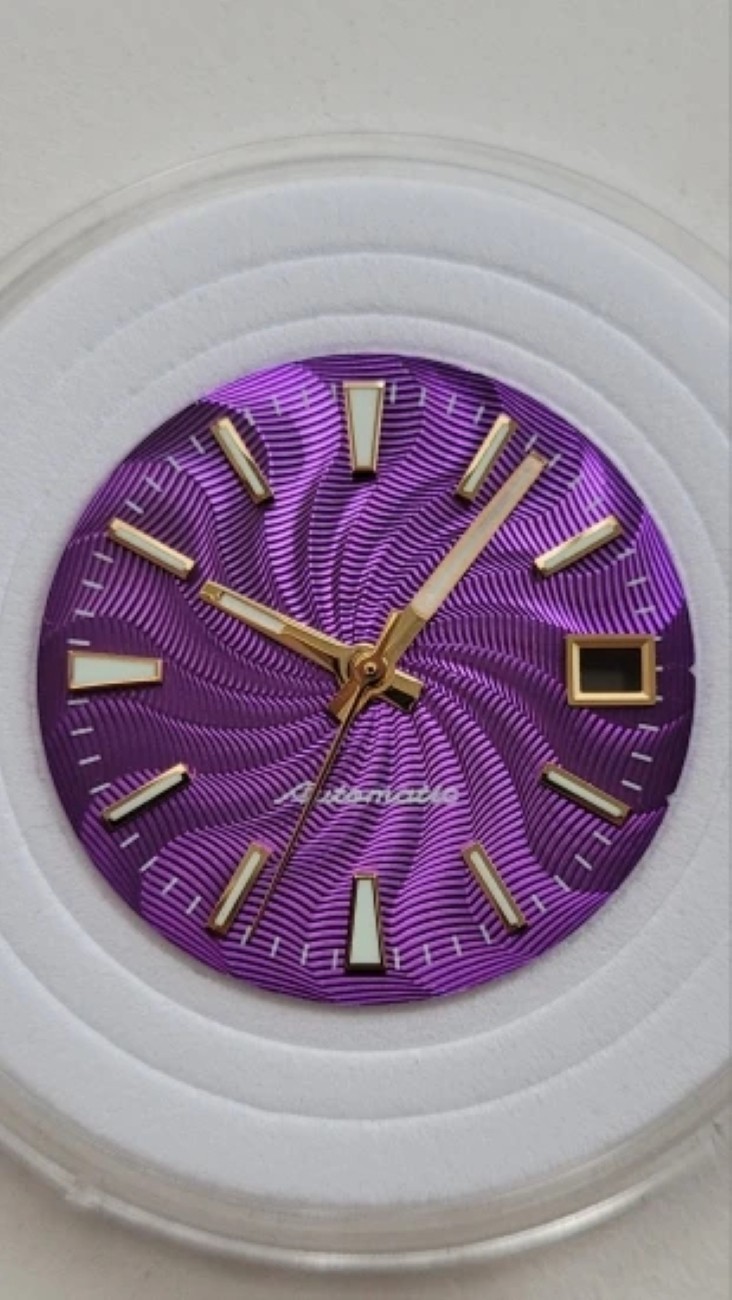 Green Luminous Watch Hands Needles Polished Silver Rose Gold For NH35 NH36 4R 7S