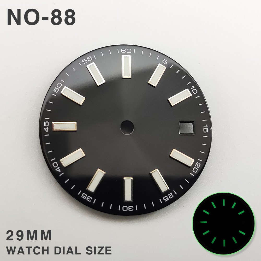 29mm Sun pattern Watch Dial Green Luminous for 2813 8215 8200 Movement Parts