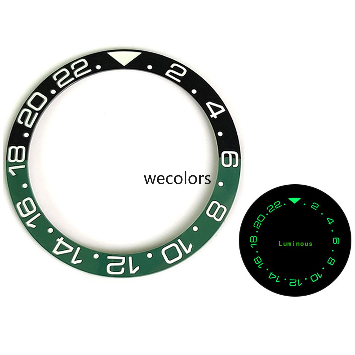 Luminous Ceramic Sloped Watch Bezel Insert for GMT Submariner Daytona SKX007