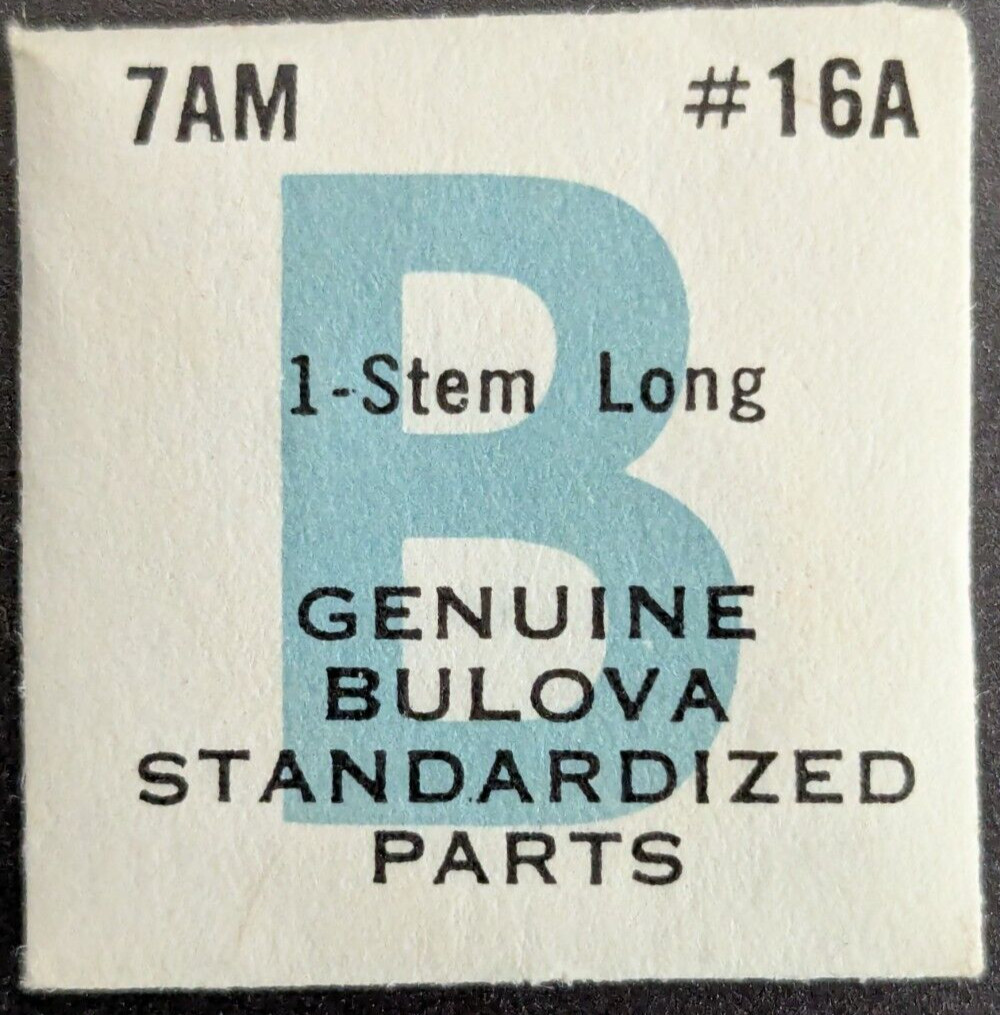 NOS NEW Genuine Bulova Cal. 7AM # 16A Long Winding Stem – Vintage Watch Part