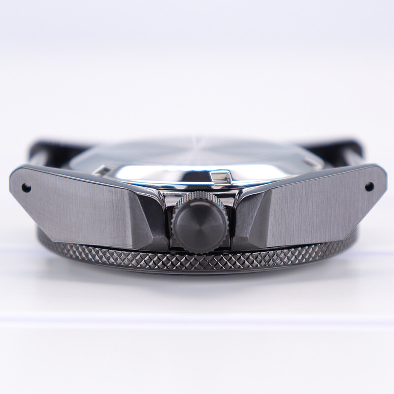 Modified Seiko Samurai 43.8mm Watch Cases Sapphire Glass For Seiko NH35 Movement