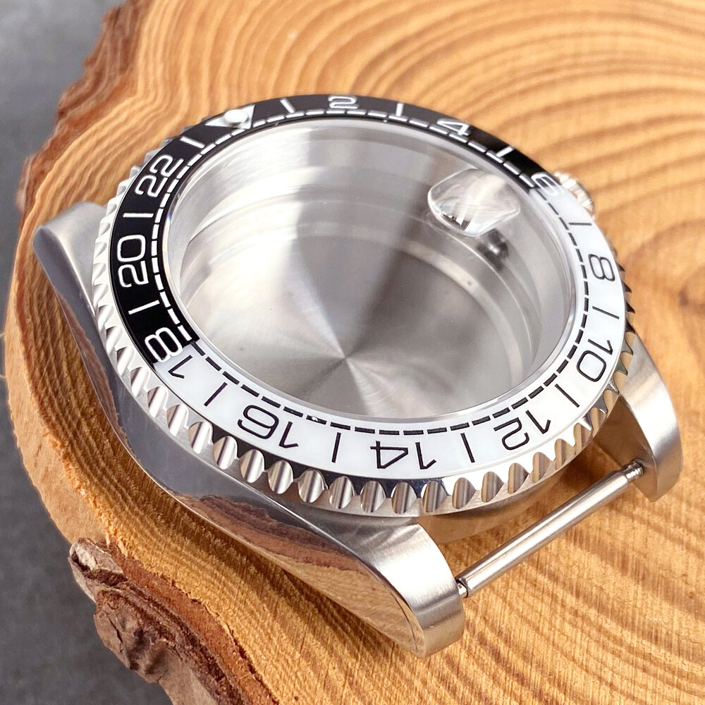 40mm Diver Style Watch Case Cyclops Magnifier Sapphire 20BAR Fit for NH35 PT5000