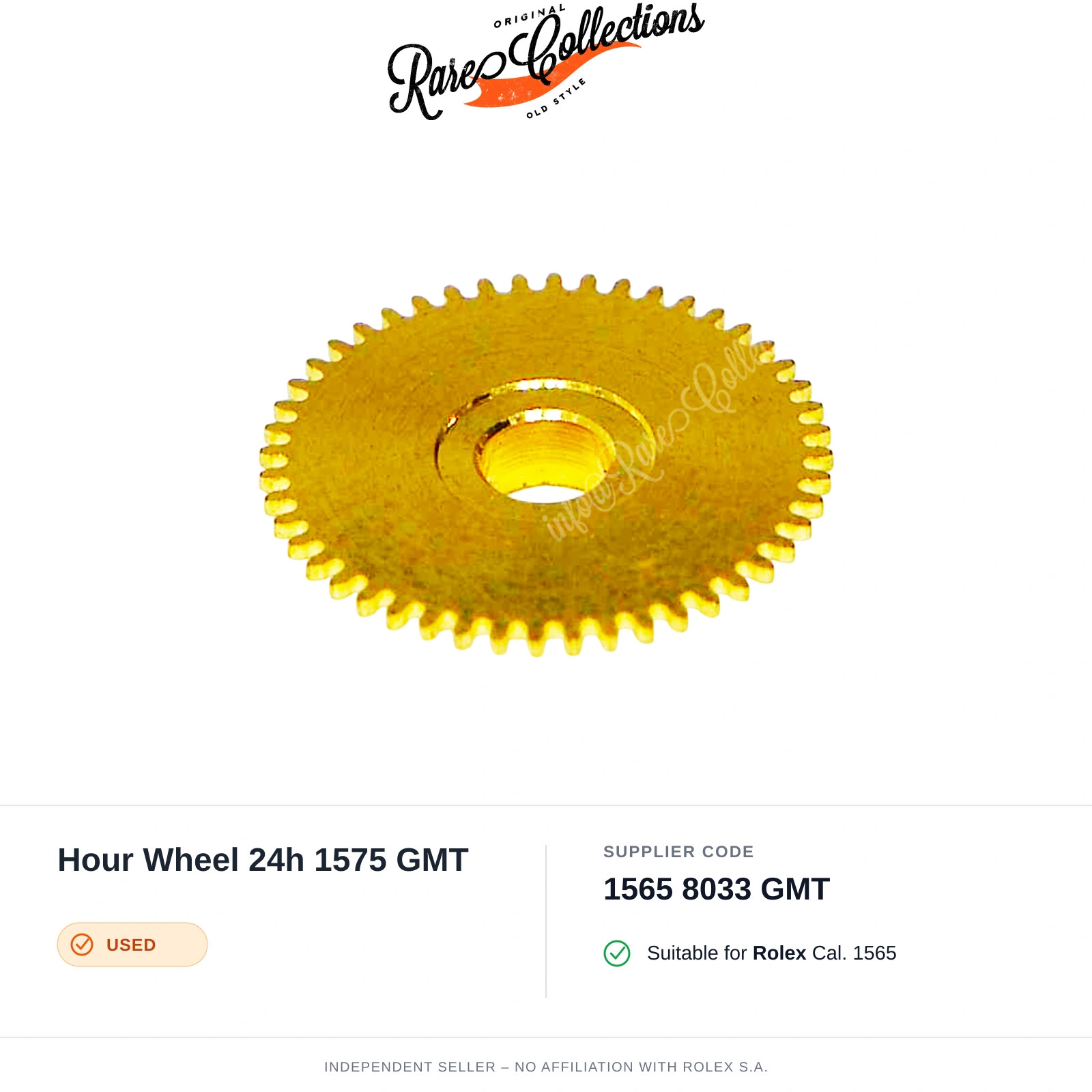 Hour Wheel 24h 1575 GMT for Rolex (cod. 1565 8033 GMT) — Used Good Condition