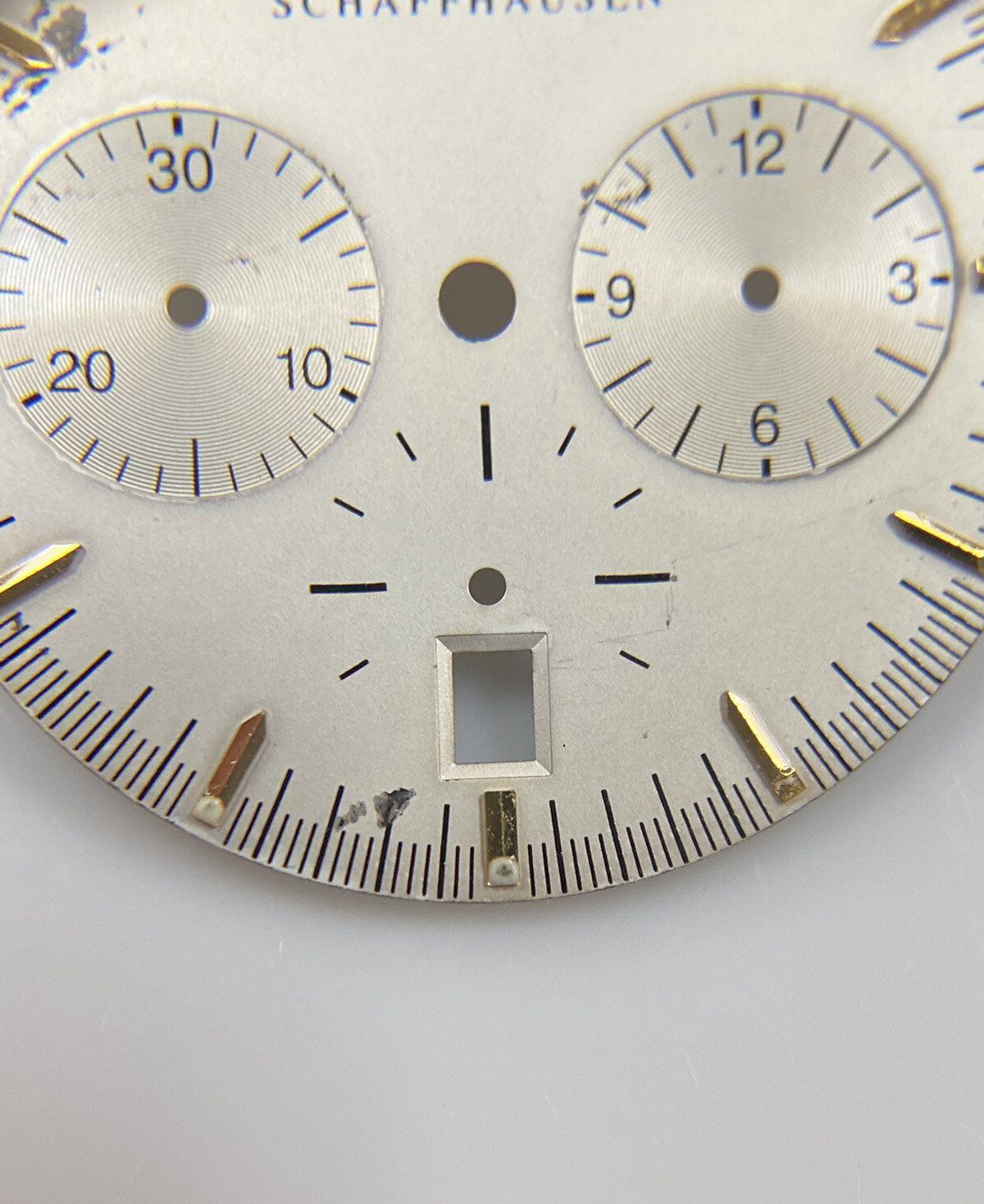 Original IWC Schaffhausen GST Chronograph 3727-03 Silver/Gold 27mm Dial