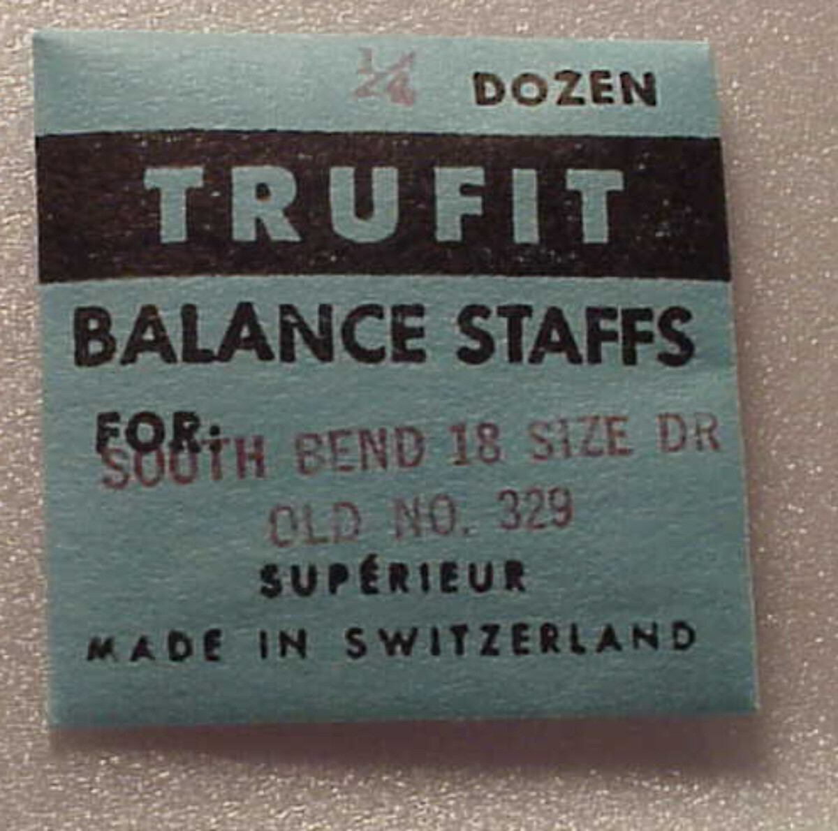 TRUFIT BALANCE STAFF 3pc SOUTH BEND BALANCE STAFF 18 SIZE OLD NUMBER 329