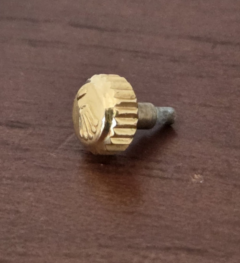 Genuine Rolex 5.3mm 18k Yellow Gold Twinlock Crown B24-530-8 6917 (1)
