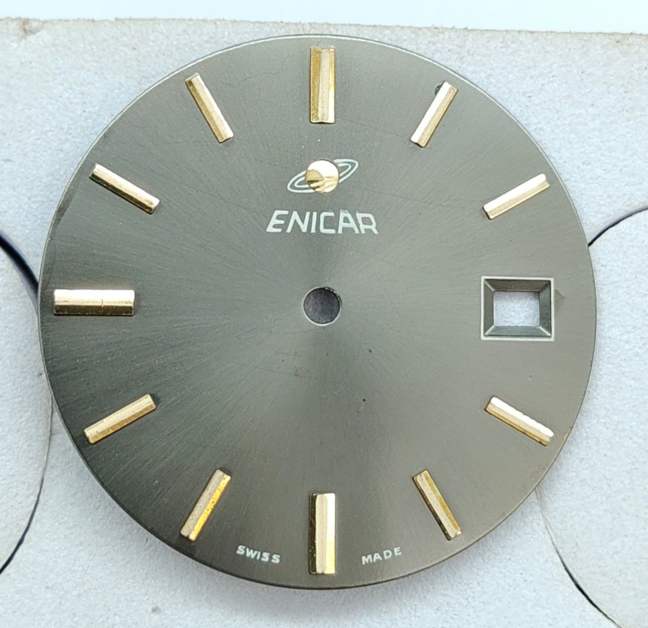 ENICAR SWISS DATE BLACK COLOR 30mm ORIGINAL DIAL