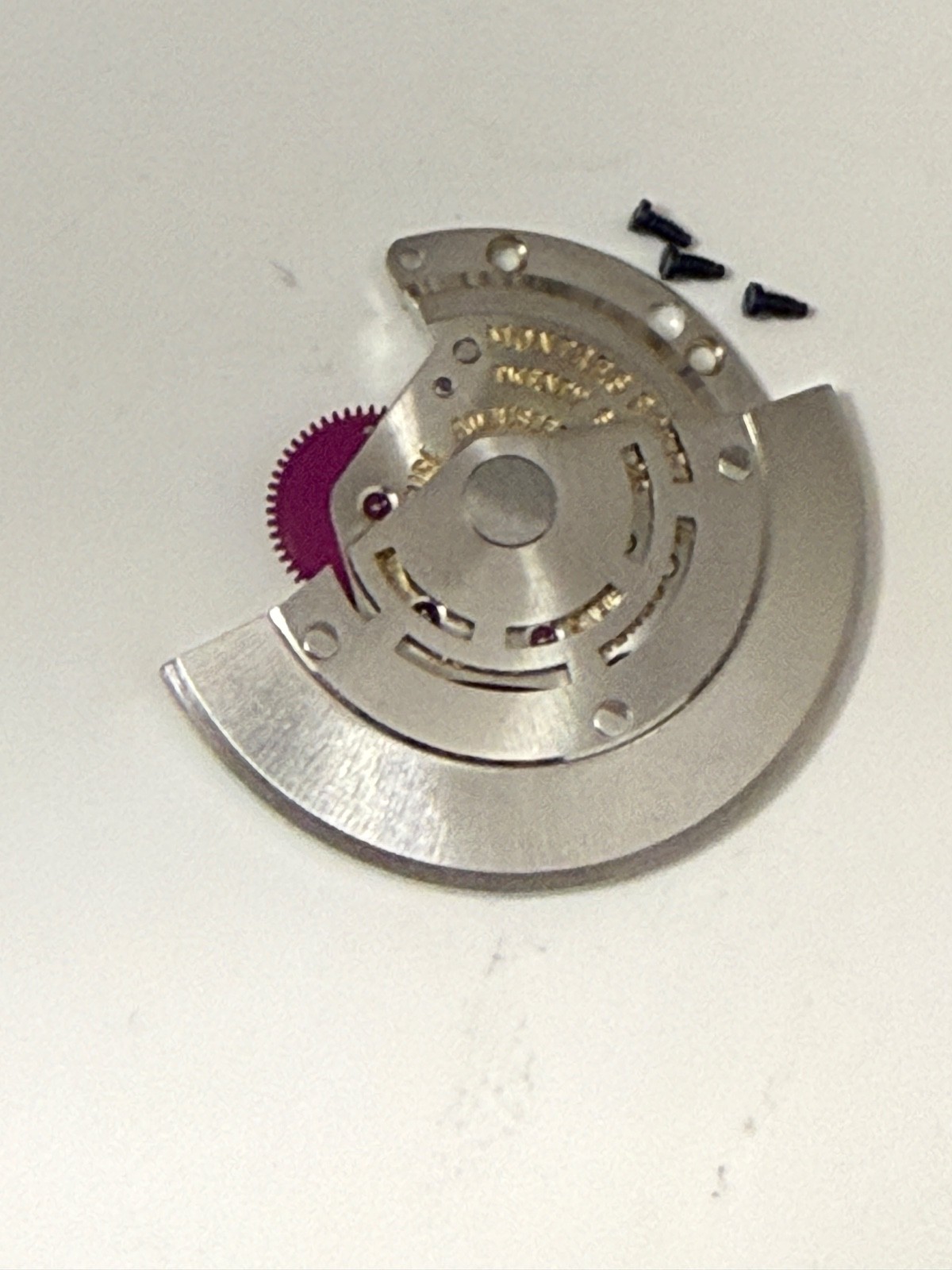 Genuine Vintage Rolex Cal 1556 Rotor Automatic bridge Complete perfect + screw