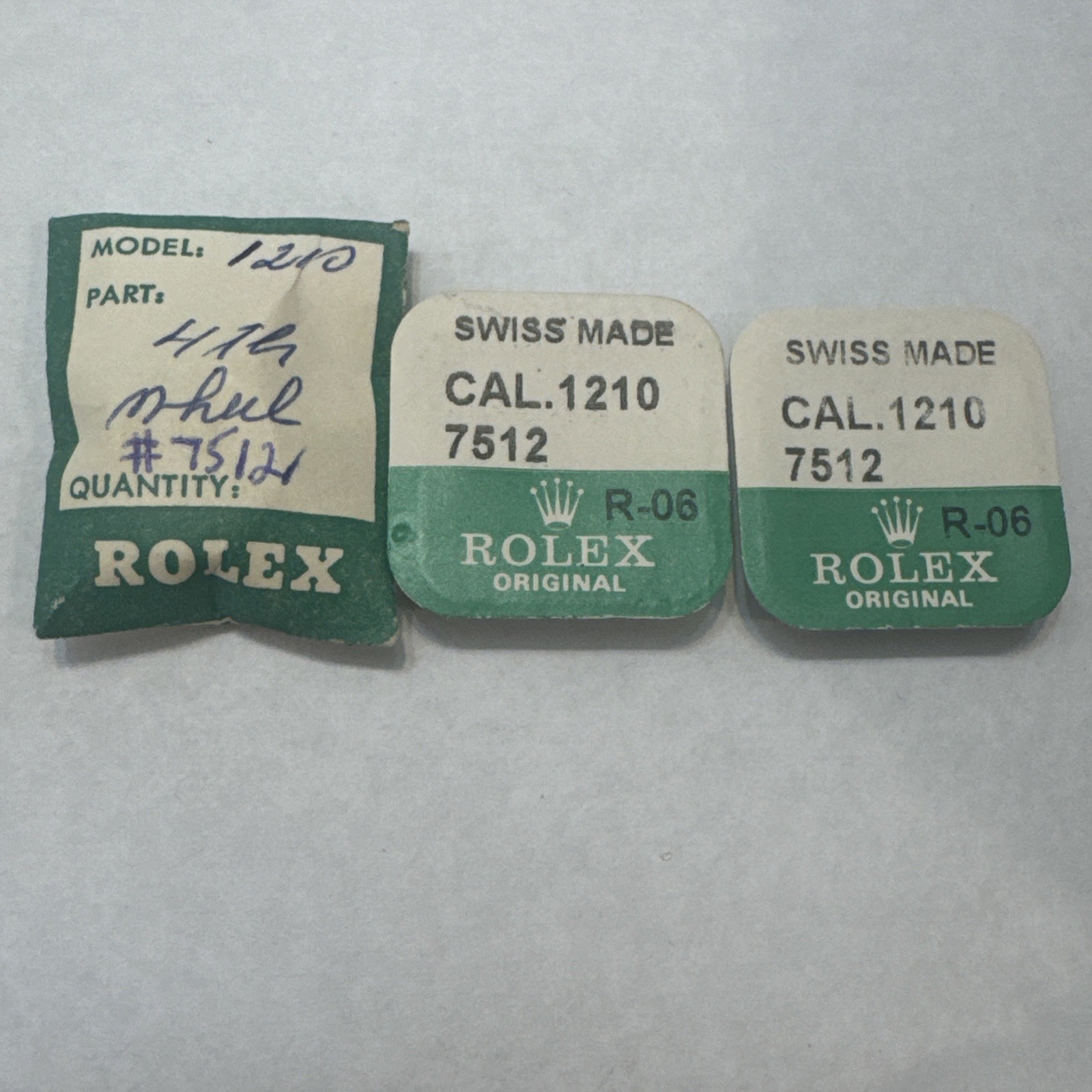 Rolex Cal. 1210 1215 Part #7512 Second Wheel – New Factory Sealed Genuine