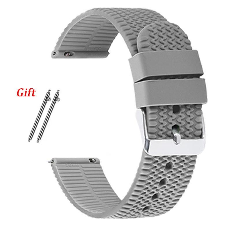 Rubber Soft 18mm 20mm 22mm Silicone Band Strap for Rolex for Smartwatch Bracelet