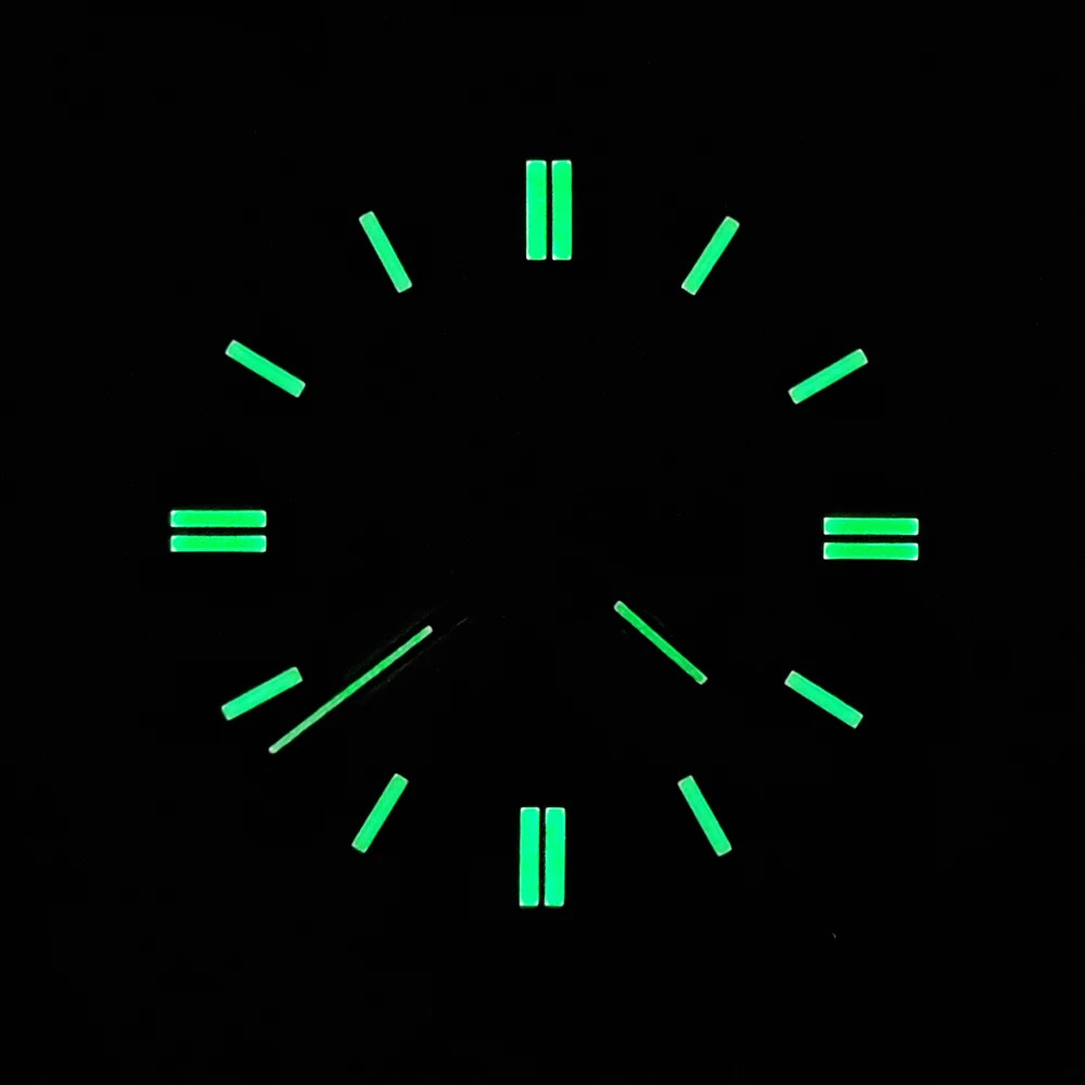 Watch Dial 28.5mm Green Luminous Bubble Face For NH35 Movement Parts No Logo