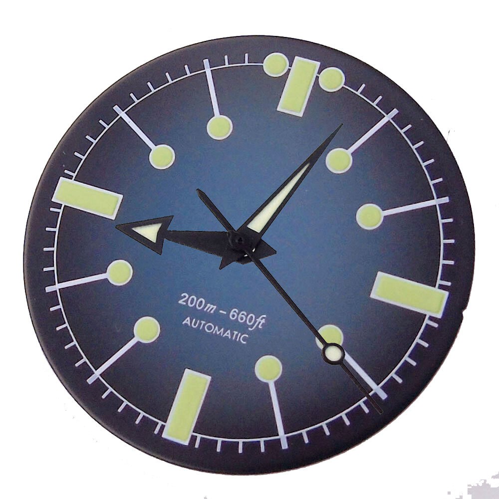 31mm Watch Dial Green Lume Luminous for NH35 NH36 ETA2824 PT5000 ST2130 Movement