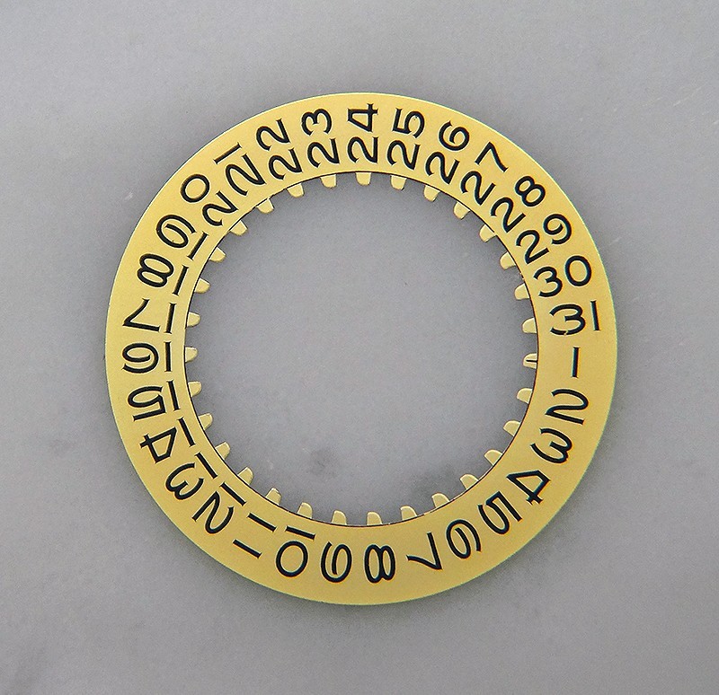 Genuine Rolex Champagne Metal Date Disc for Movement 3035 Submariner GMT Master